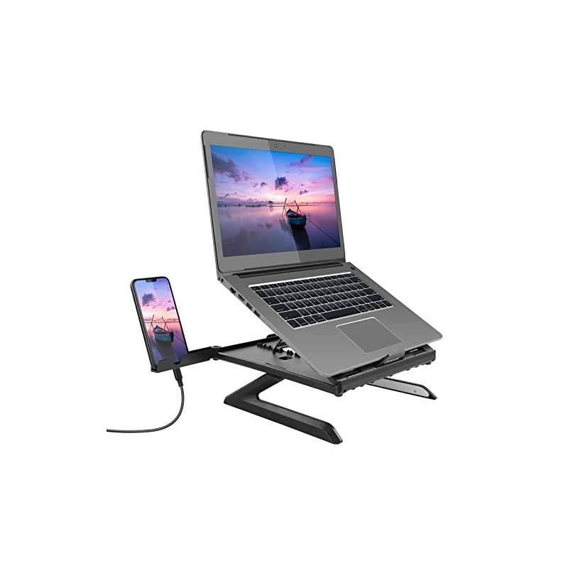 Laptop Stand, Multi-Angle Adjustable Portable Foldable Laptop Stand with Heat-Vent, Ergonomic Laptop Stand Riser for Desk Compatible with MacBook, Air, Pro, Surface Laptop up to 17 inches