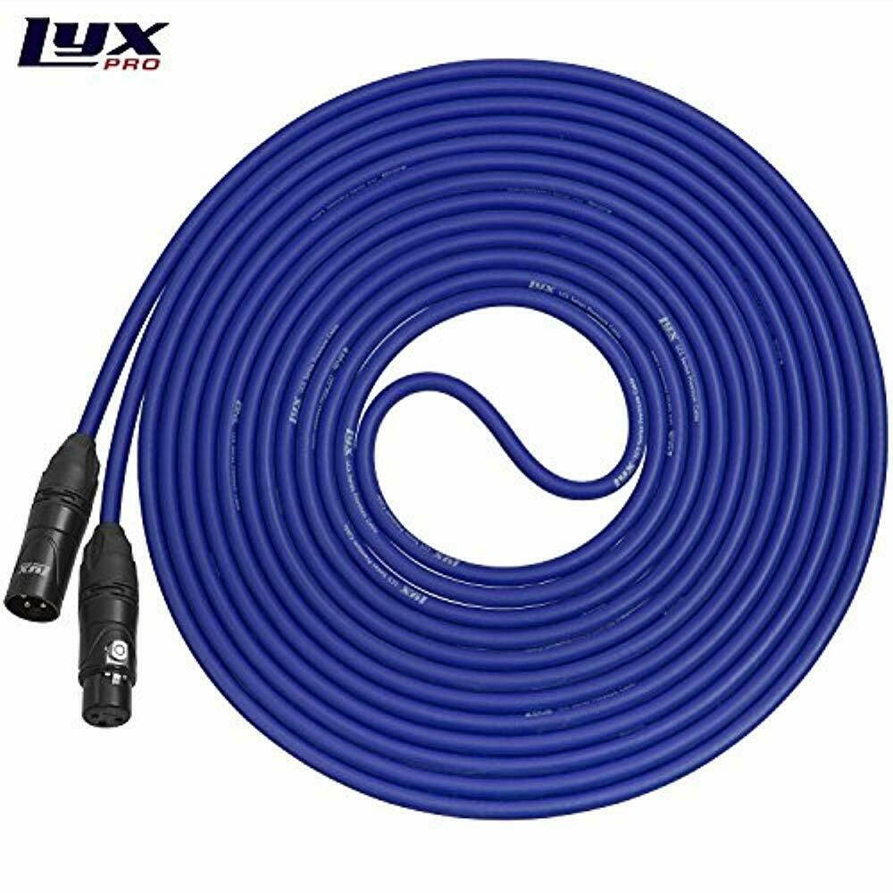 LyxPro Cable Pack Premium Series 3-Pack Multi Color XLR Microphone Cables for Pr