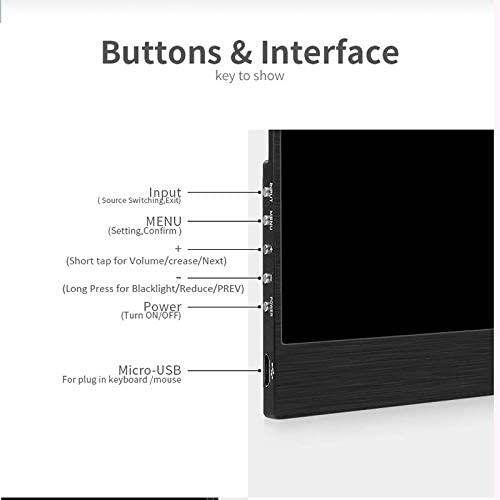 144HZ USB Gaming Portable Monitor 15.6" 1080P IPS HDR Type-C HDMI Monitor for Laptop PC PS4 Switch (Monitor+Case)