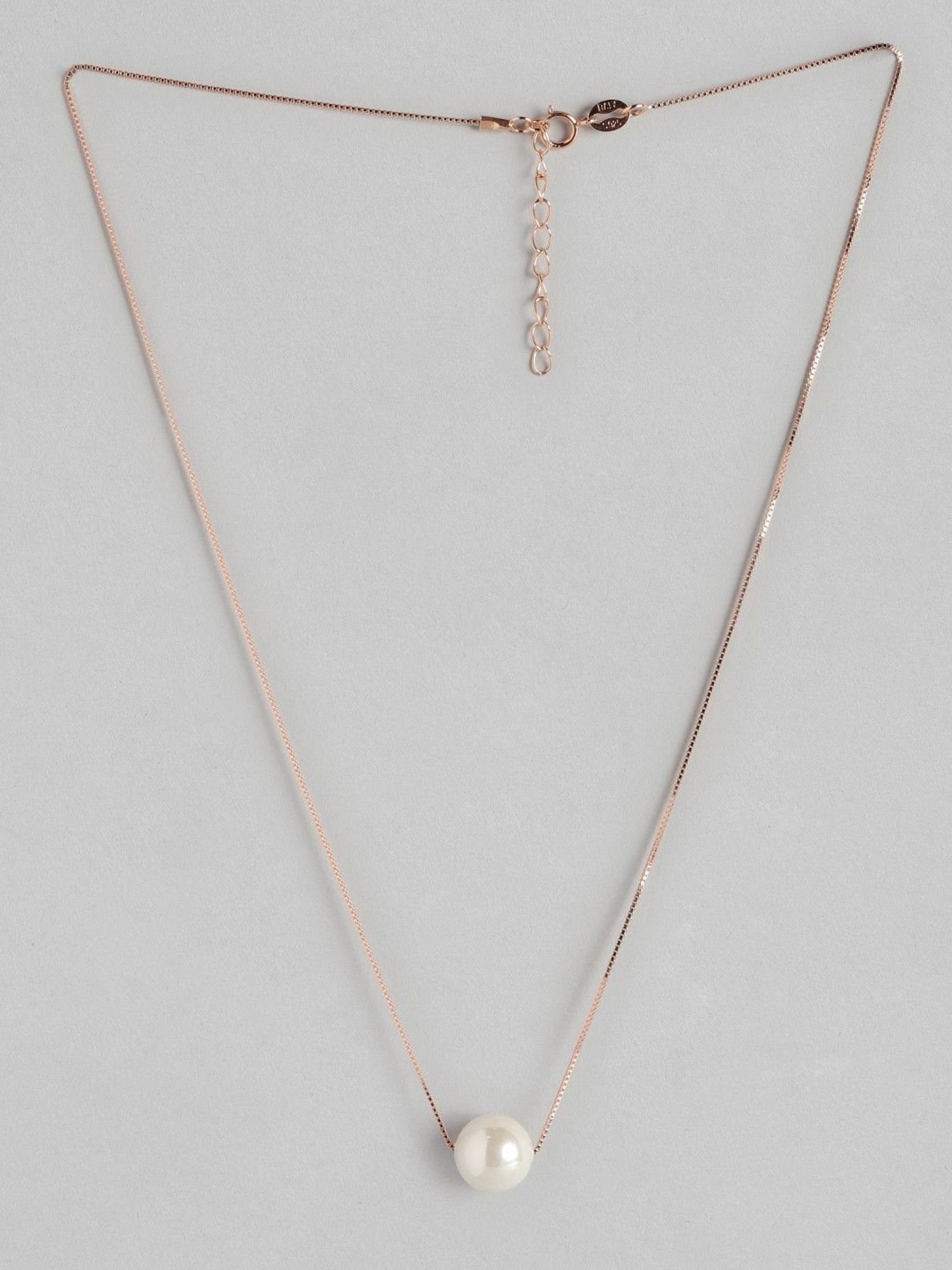 Zavya 92.5 Sterling Silver Freshwater Pearl Necklace for Women