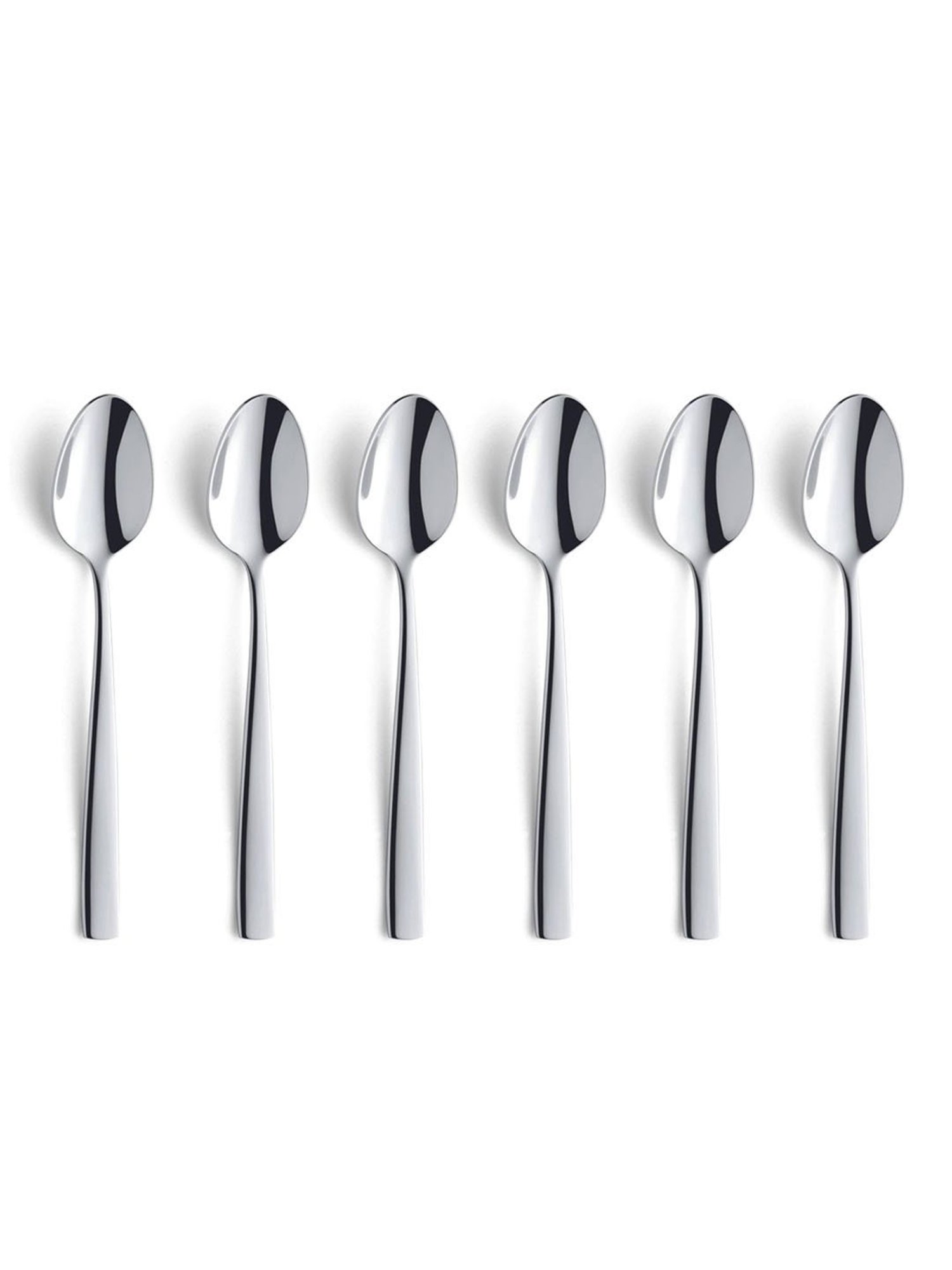 Amefa Martin Silver Stainless Steel Iced Teaspoon - Set of 6