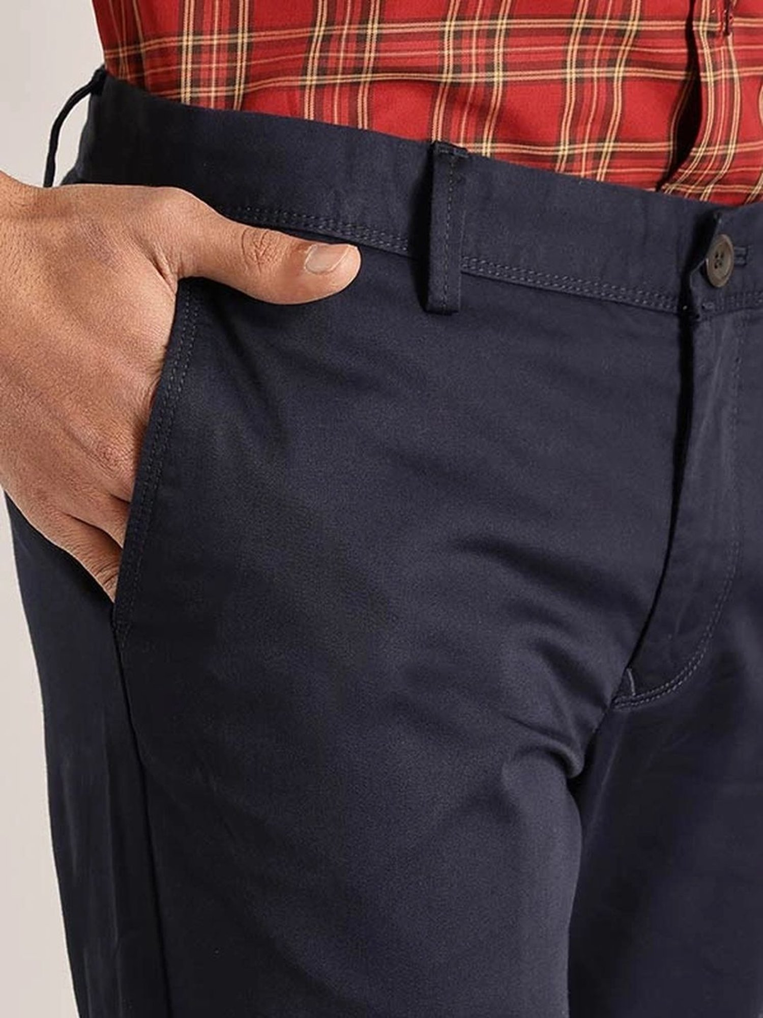 Indian Terrain Navy Regular Fit Chinos