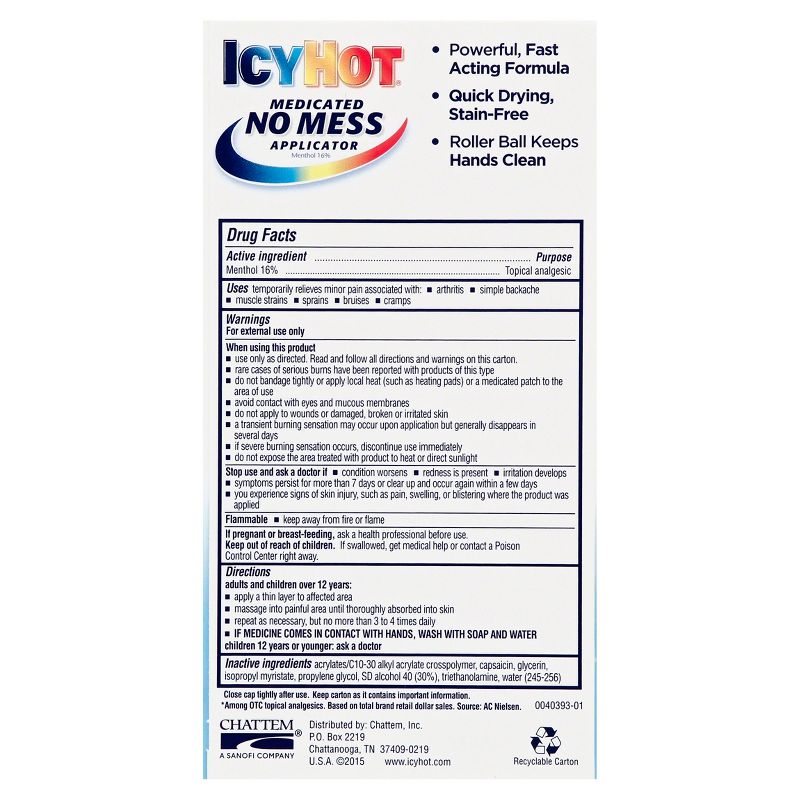 IcyHot with No Mess Applicator - 2.5oz