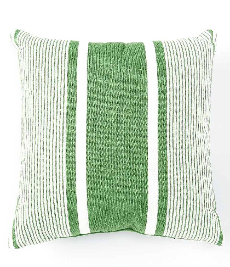 Southern Living Outdoor Living Collection Striped Indoor/Outdoor Square Pillow