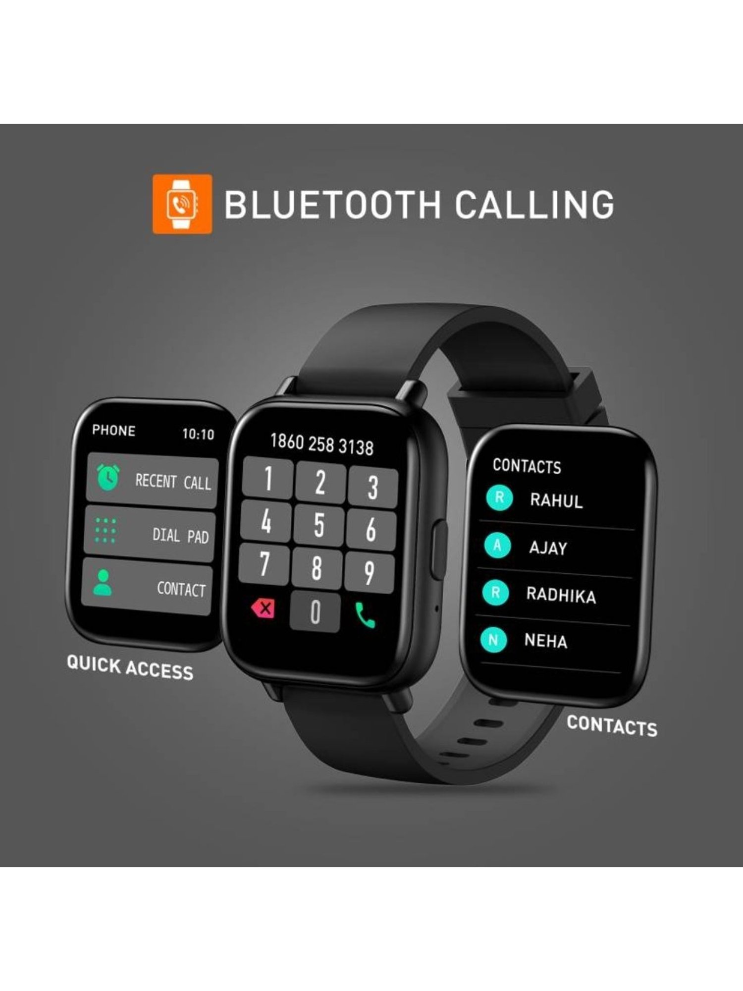 Gionee Stylfyt Ai Bluetooth Calling Metallic Frame Smartwatch (Matte Black Strap)