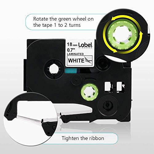 Compatible 1 Inch Label Tape Replacement for Brother TZe251 Ptouch Label Tape 24mm 094 Laminated White TZe251 TZe TZ Tape for Brother PTouch PTD600 PTP710BT PTP750W Label Maker 4Pack