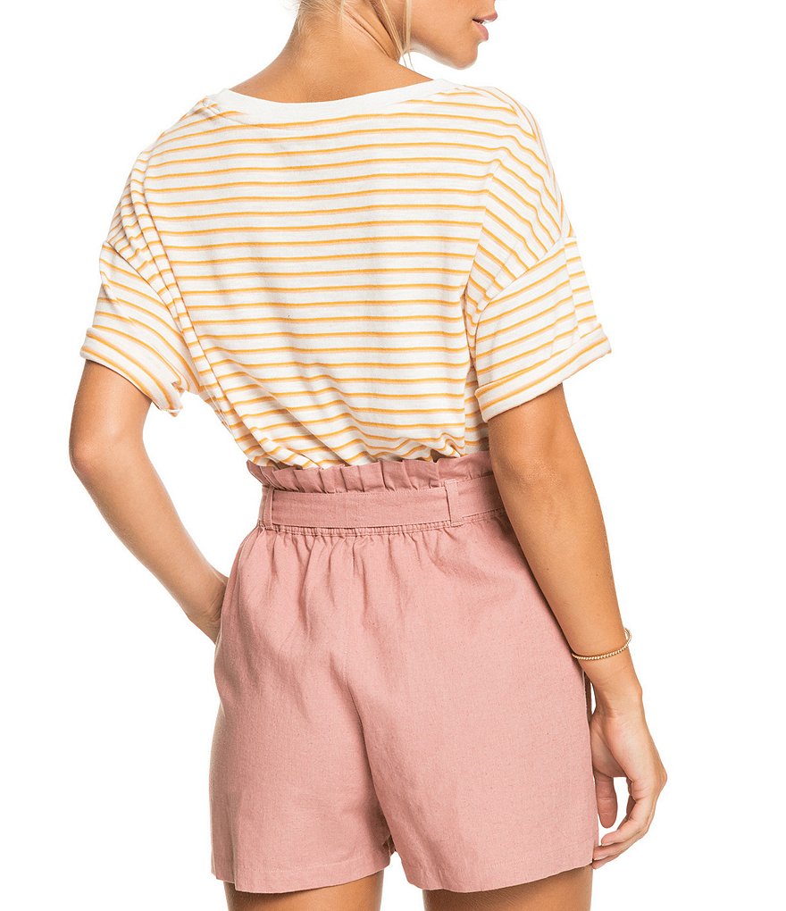Roxy Be My Darling Paperbag-Waist Solid Shorts