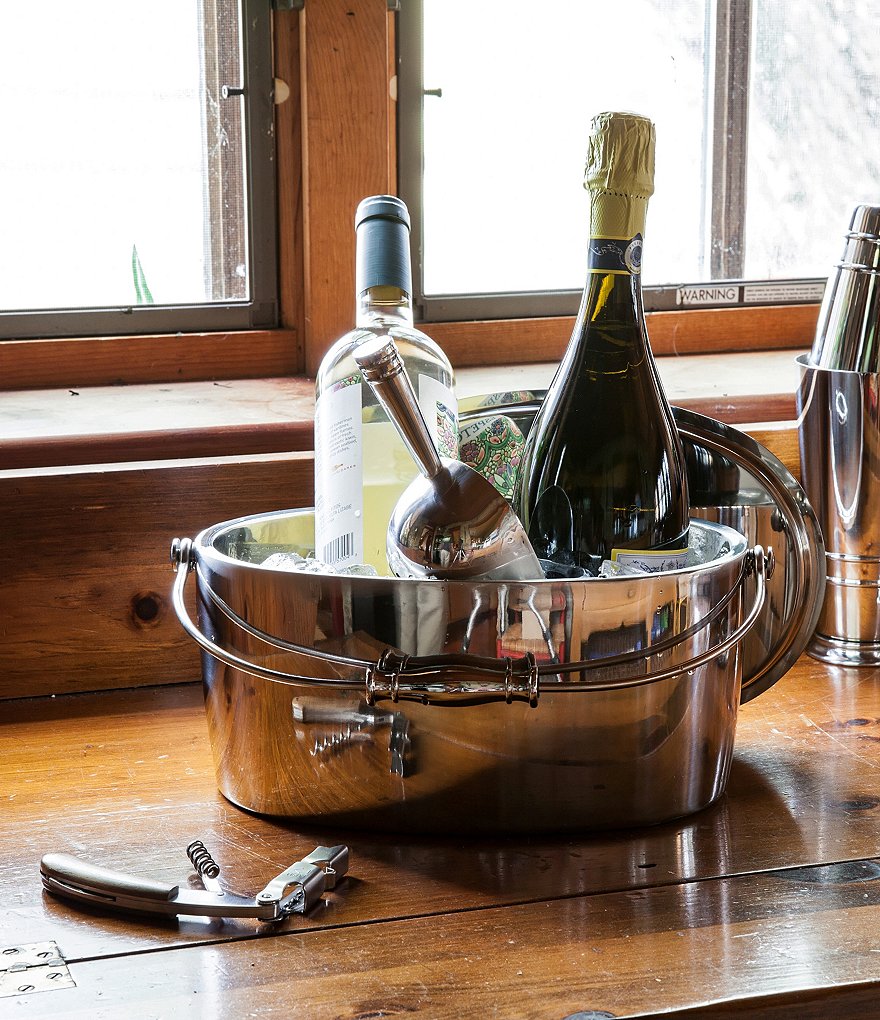 Southern Living Modern Stainless Steel Hammered Cocktail Shaker