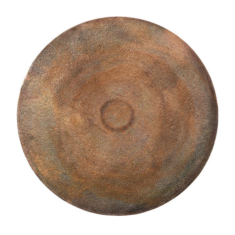 Dagmar Boho Handcrafted Aluminum Tulip Accent Table - Burnt Copper - Christopher Knight Home