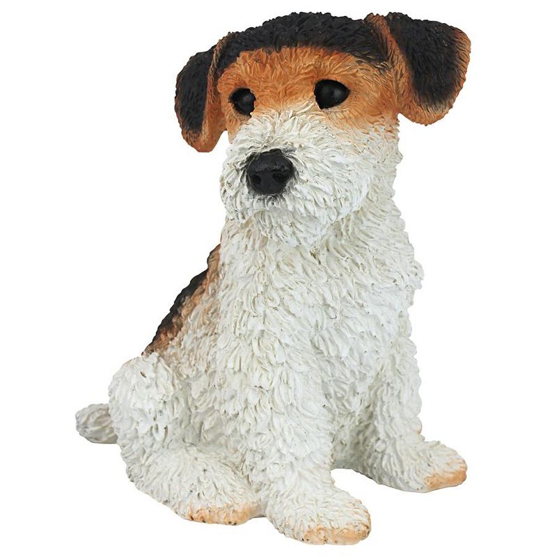 Design Toscano Fox Terrier Puppy Dog Statue - White