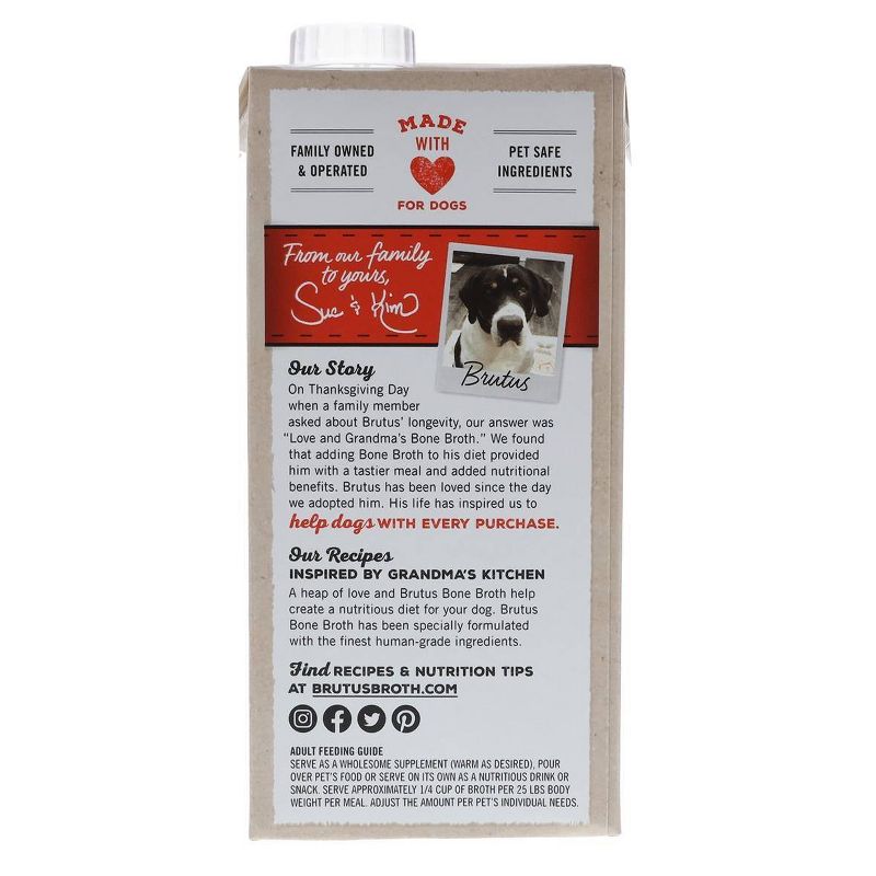 Brutus Bone Broth Hip & Joint Formula Wet Dog Food Supplement Chicken - 32oz