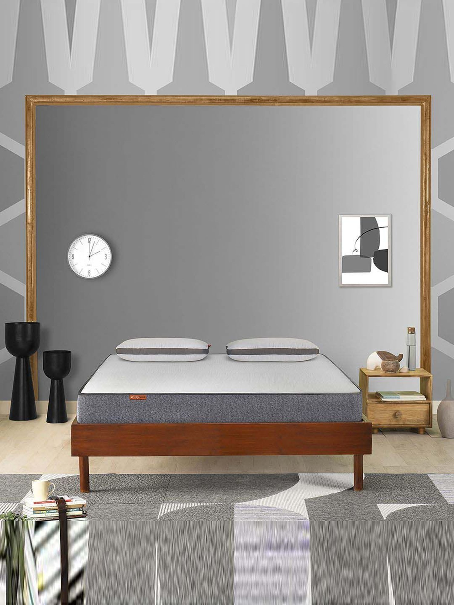 Sleepyhead Switch Grey & White Foam 2-In-1 Dual Comfort High-Density Foam Mattress