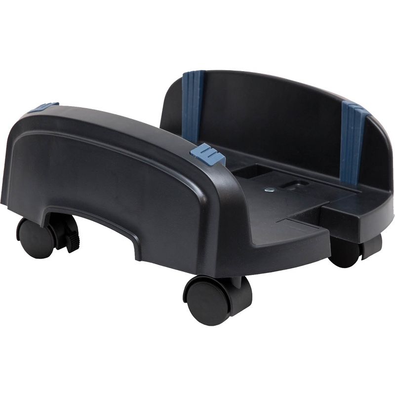 SYBA Multimedia Plastic Stand for ATX Case with Adjustable Width with Caster wheels - 10" Width - Plastic - Black