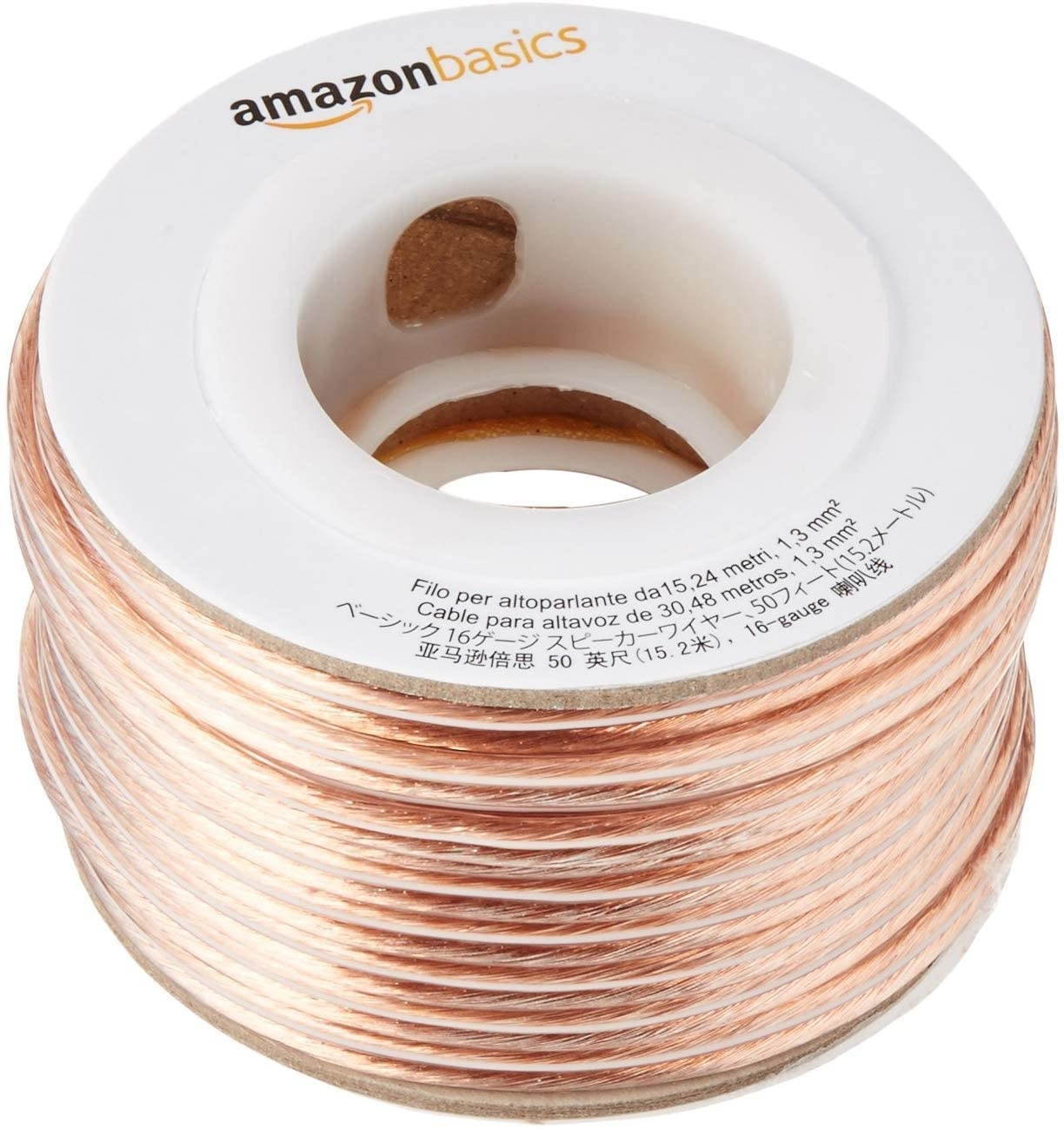 AmazonBasics 16-Gauge Speaker Wire - 50 Feet
