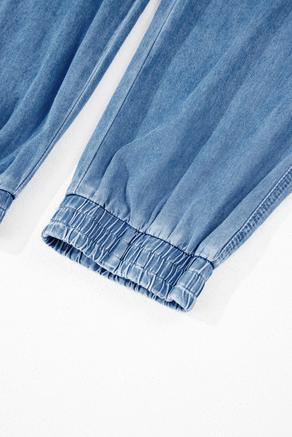 Dark Blue Plus Size Stitching Washed Flare Jeans