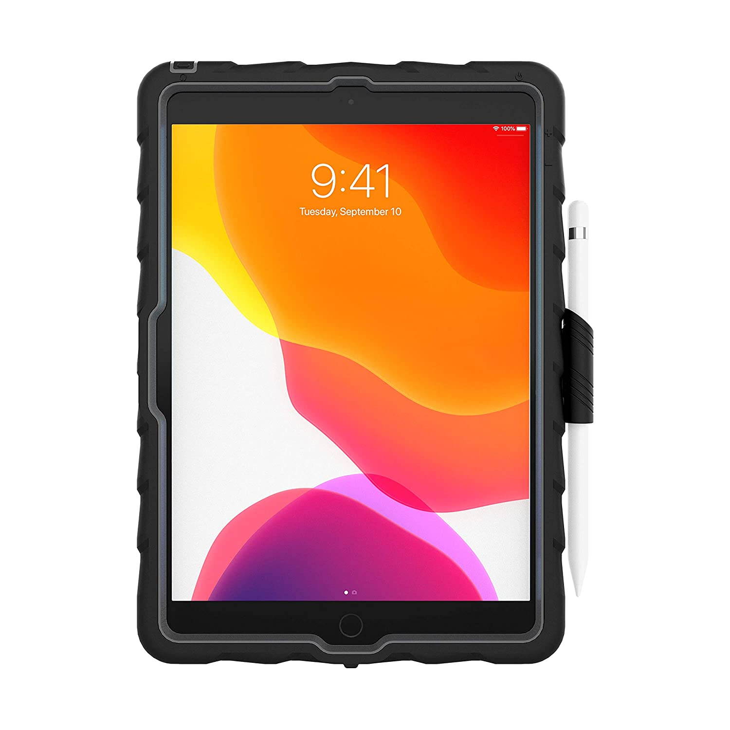 GumDrop Hideaway Case Designed for The New Apple iPad 10.2 7th Gen (2019) Tablet Commercial, Business and Office Essentials - Rugged, Shock Absorbing, Extreme Drop Protection (Black)