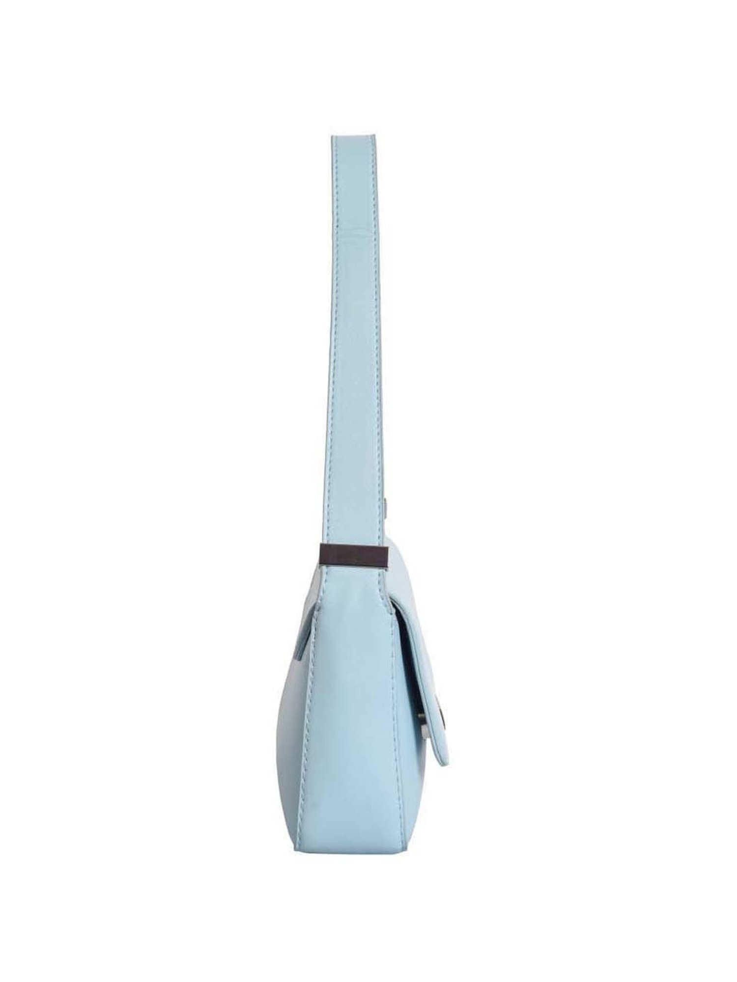 Lino Perros Blue Solid Medium Shoulder Bag