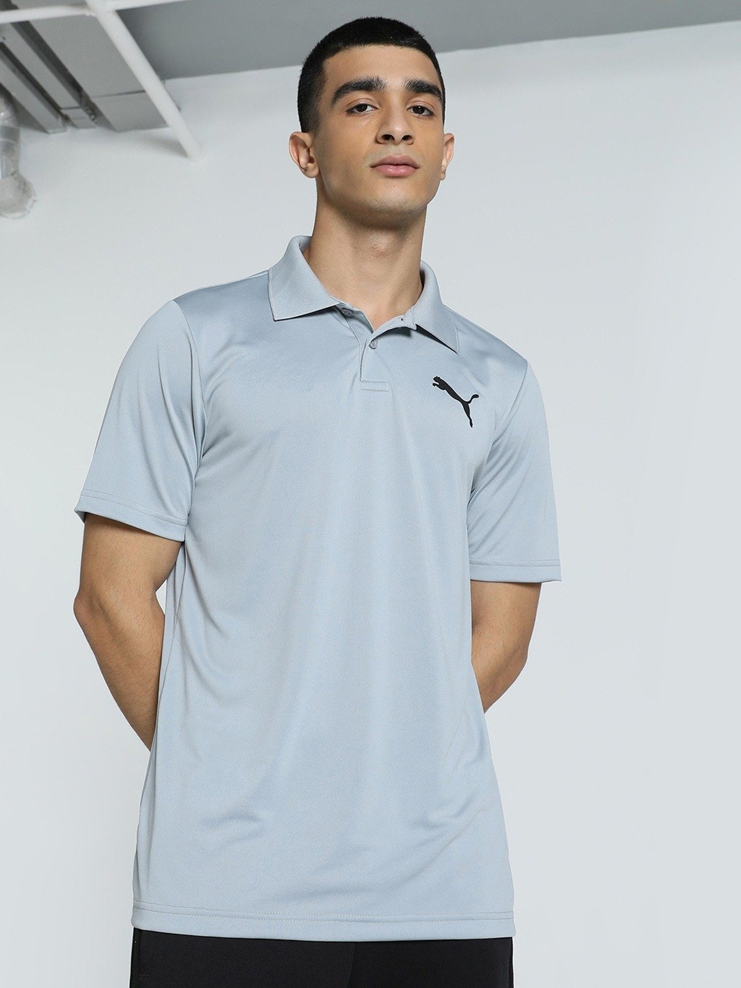 Puma Teamsport Grey Regular Fit Sports Polos