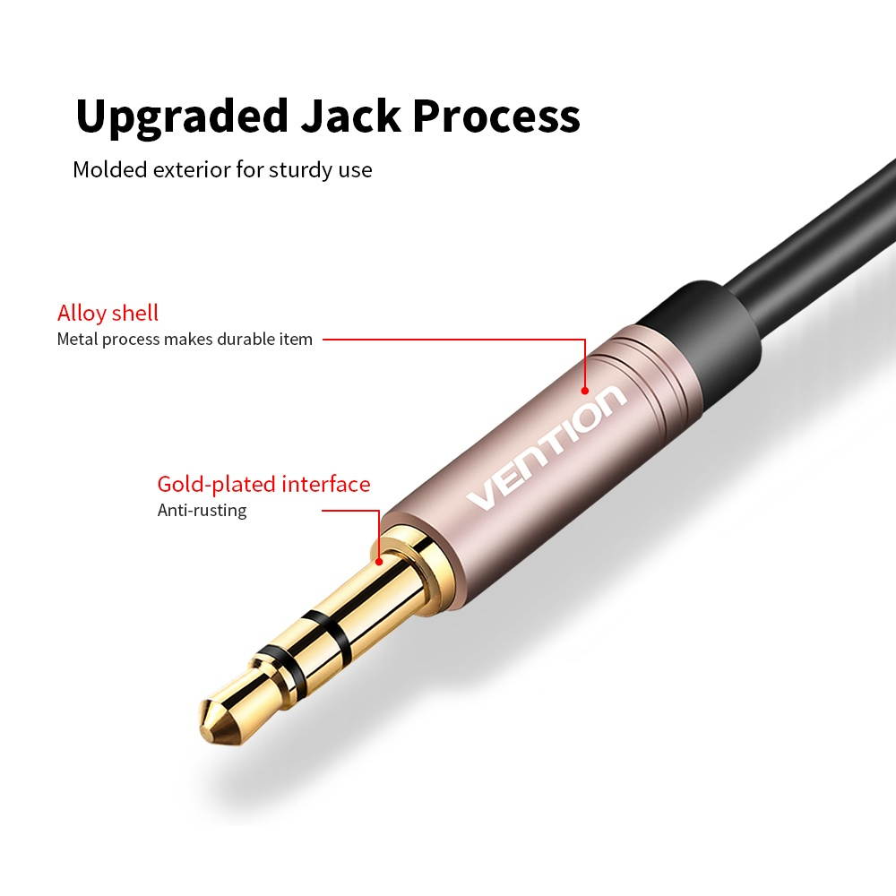 VENTION 3.5mm Audio Extension Cable 3.5 Jack AUX Female to Dual Male Earphone for Phone Headphone Speaker Tablet PC 0.3m Black