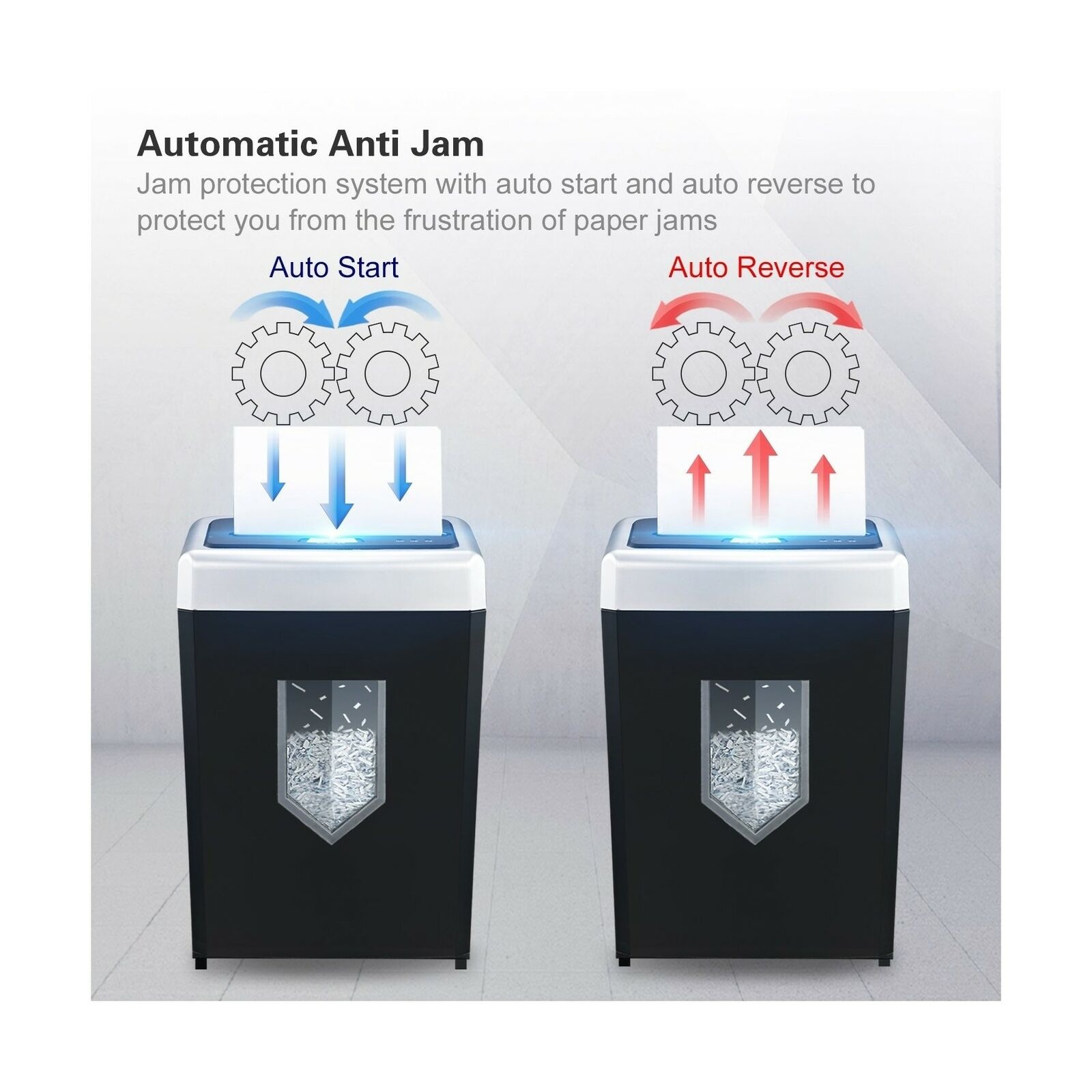 Bonsaii 14-Sheet Cross-Cut Heavy Duty Paper Shredder, 30-Minute Continuous Running Time, Credit Card/Staples Shredders for Office, Quiet Shredding Machine with Jam Proof System (C169-B)