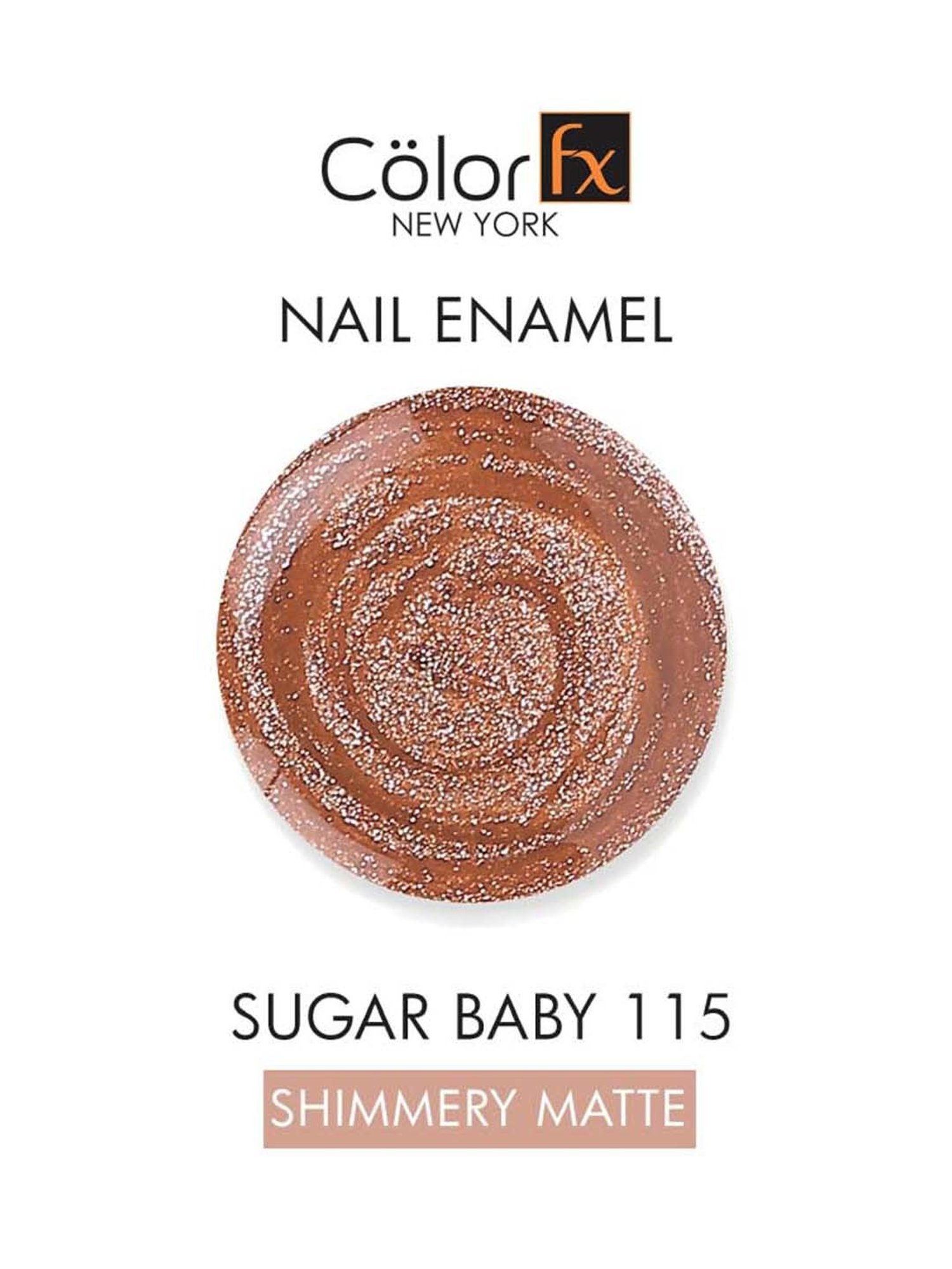 Color Fx Shimmery Matt, Nail Enamel, Brown  - 9 ml