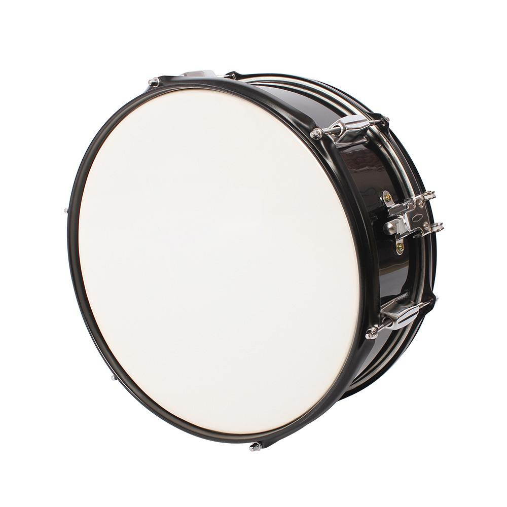 New Black Marching Snare Drum Percussion + Drumsticks + Strap + Wrench
