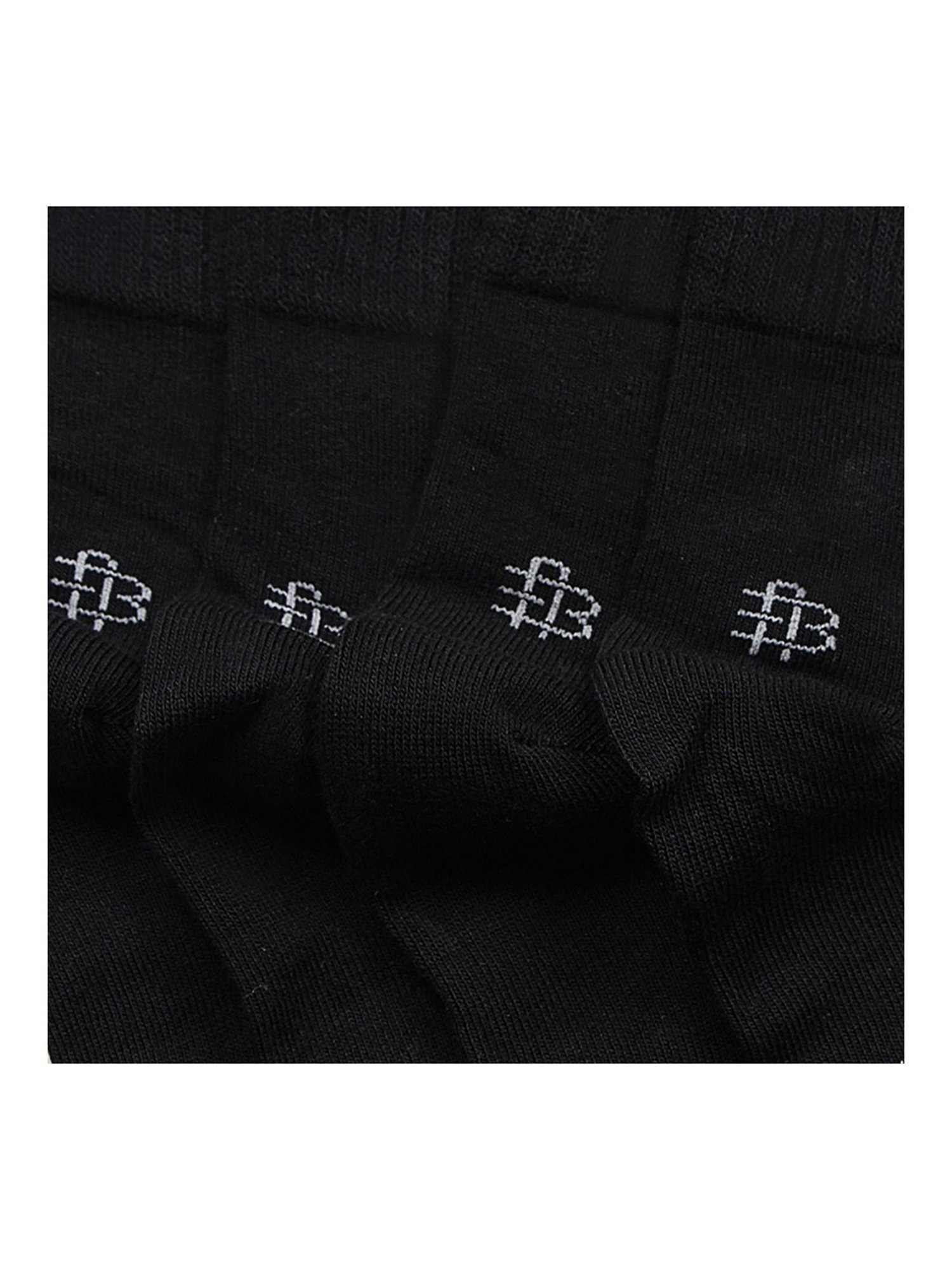 Bonjour Black Socks - Pack of 4