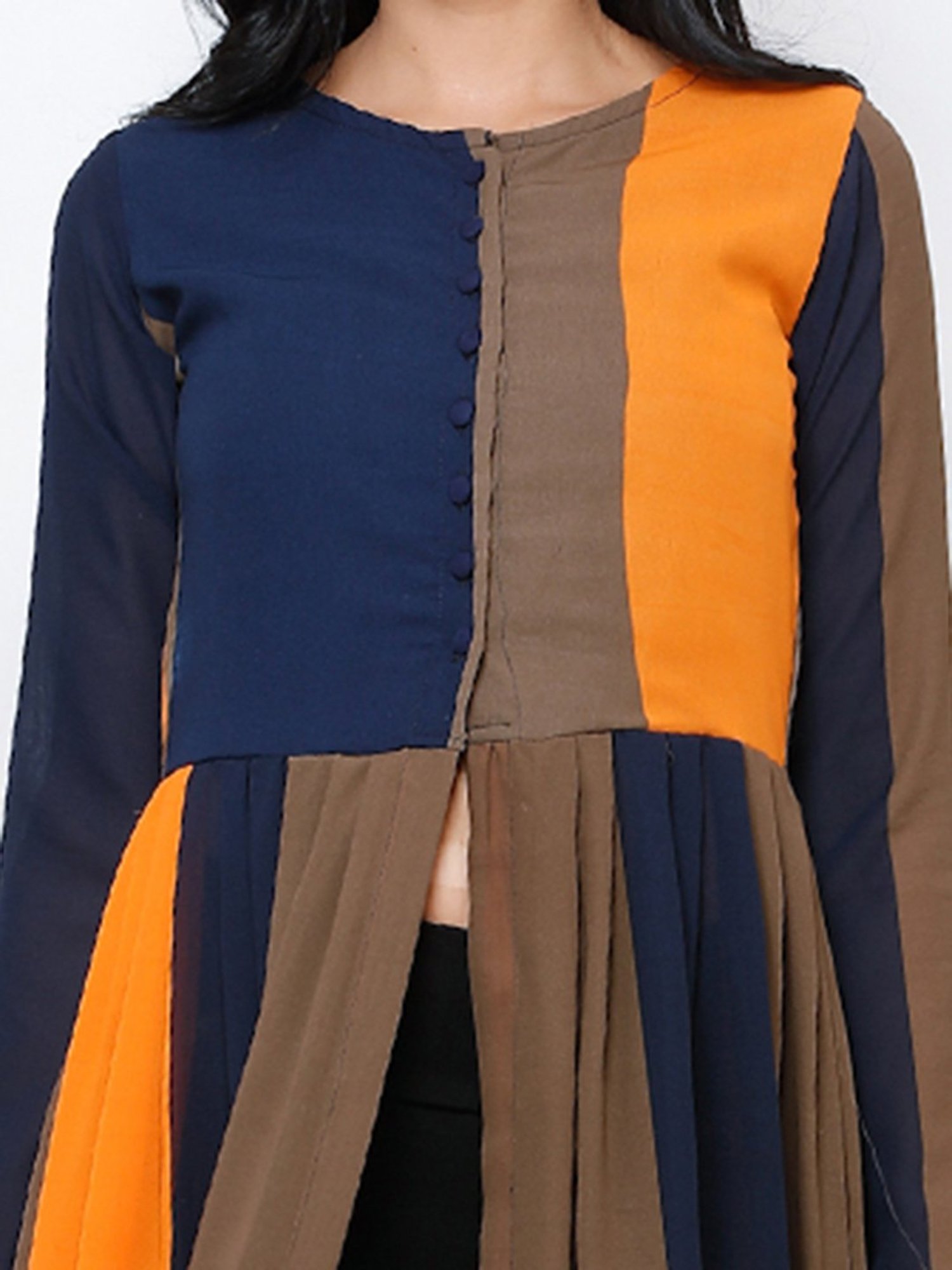 Cation Multicolor Color-Block Tunic