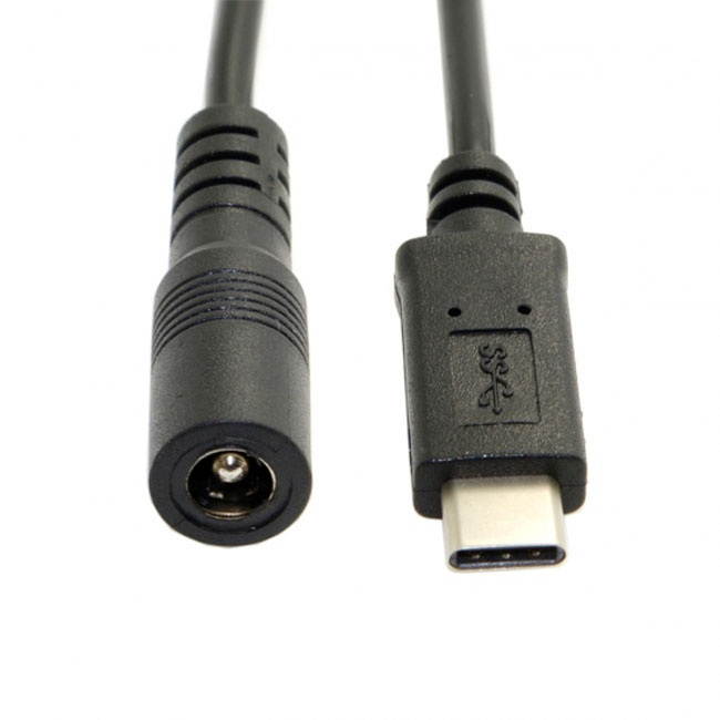 FVH USB 3.1 Type C USB-C to DC 5V 5.5*2.5mm Power Jack Extension Charge Cable for Cell Phone Tablet UC-233