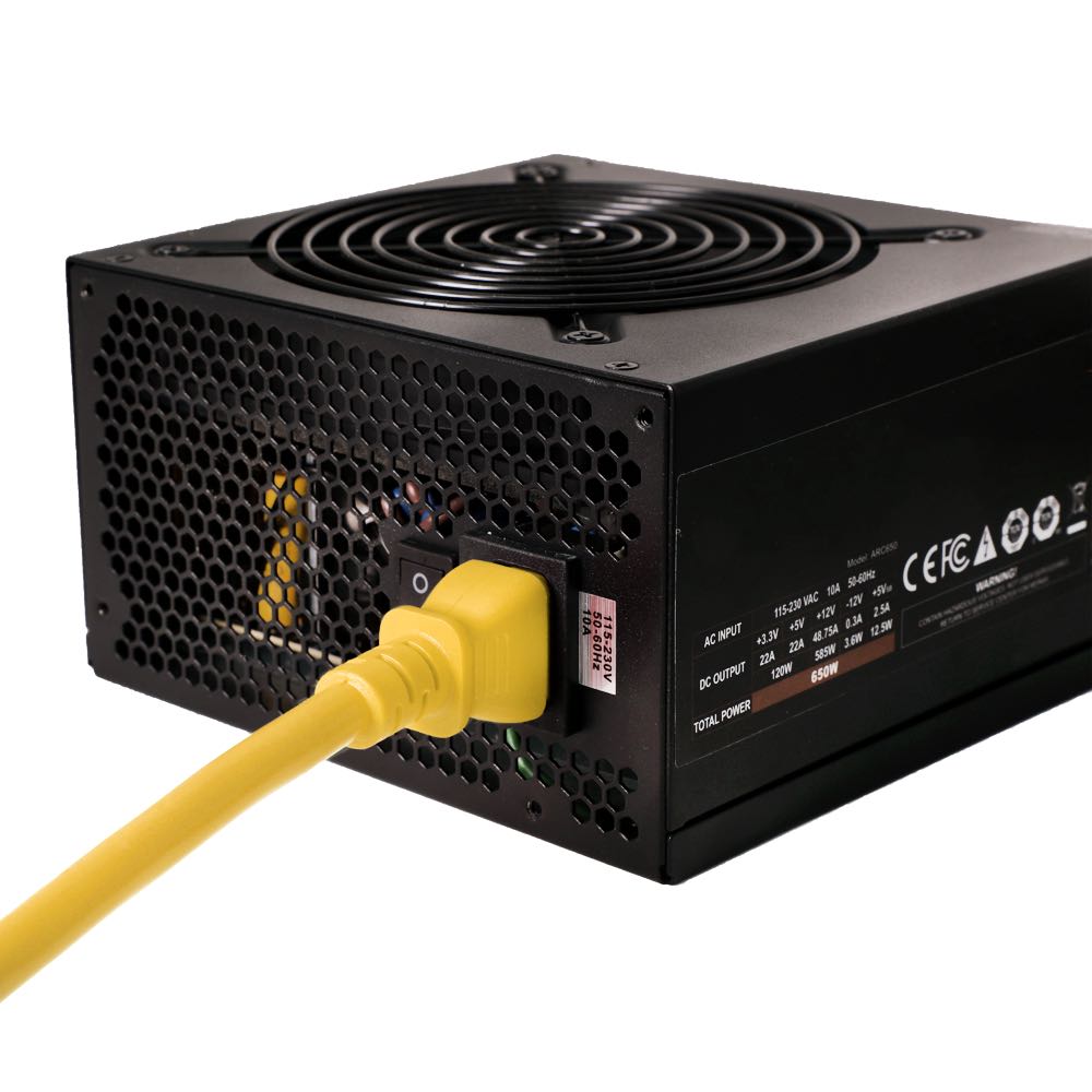 Ironbox C14 to C13 Connector Power Cord - Blue - 1 Foot - 15A/250V - 14/3 SJT - IBX-2806-01