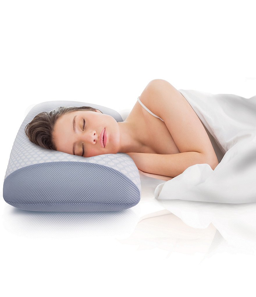 Sensorpedic SensorCOOL Dual Sided Gusseted Memory Foam Pillow with Gel Overlay