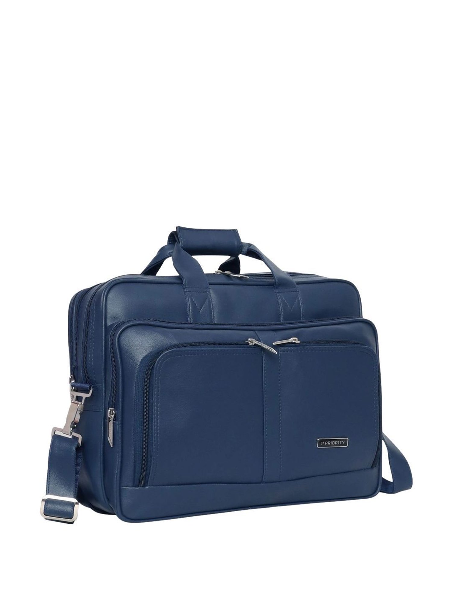 Priority Navy Synthetic Large Messenger Bag