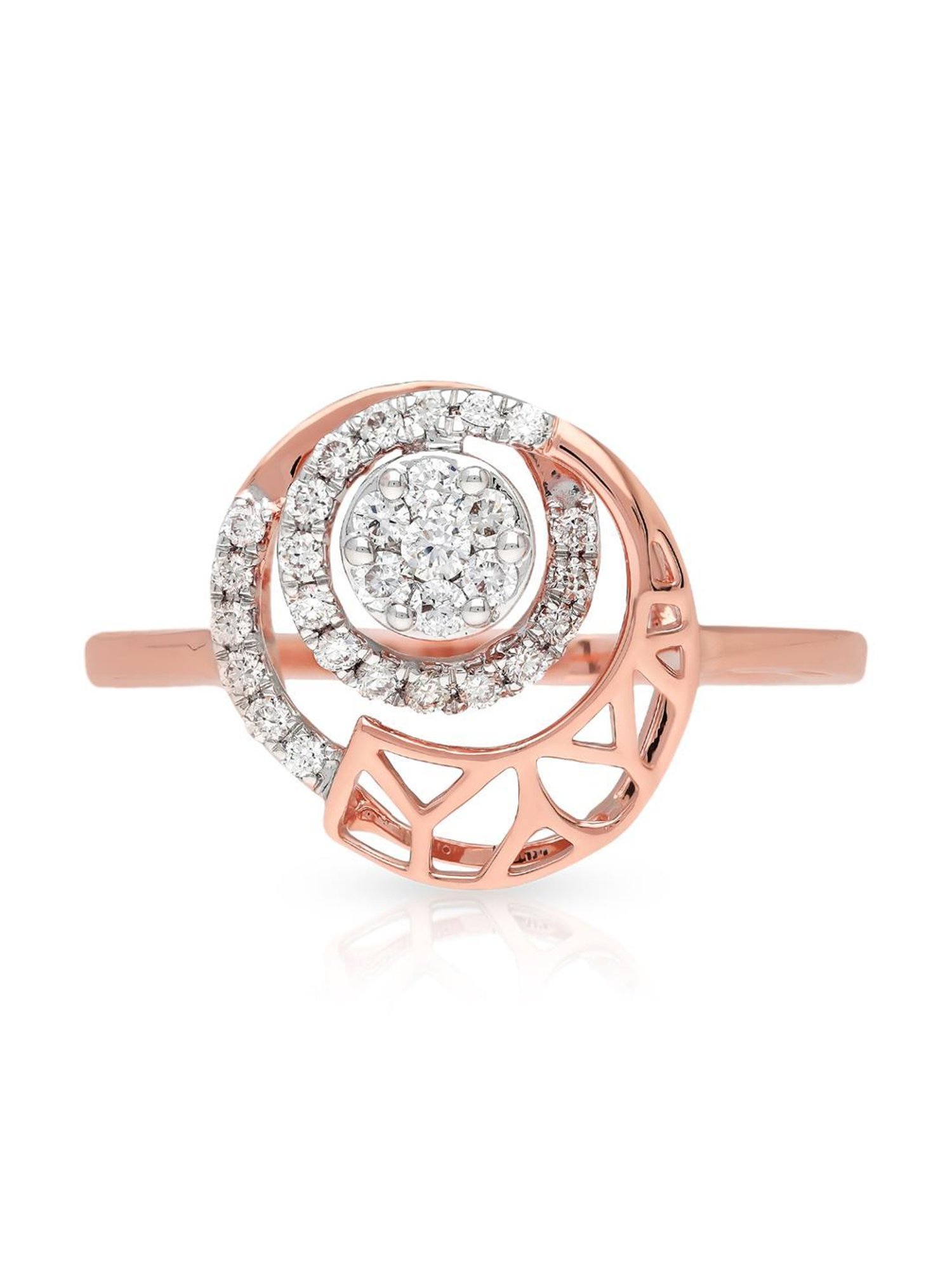 Malabar Gold and Diamonds 18k IGI Certified Diamond Rose Gold Ring for Women