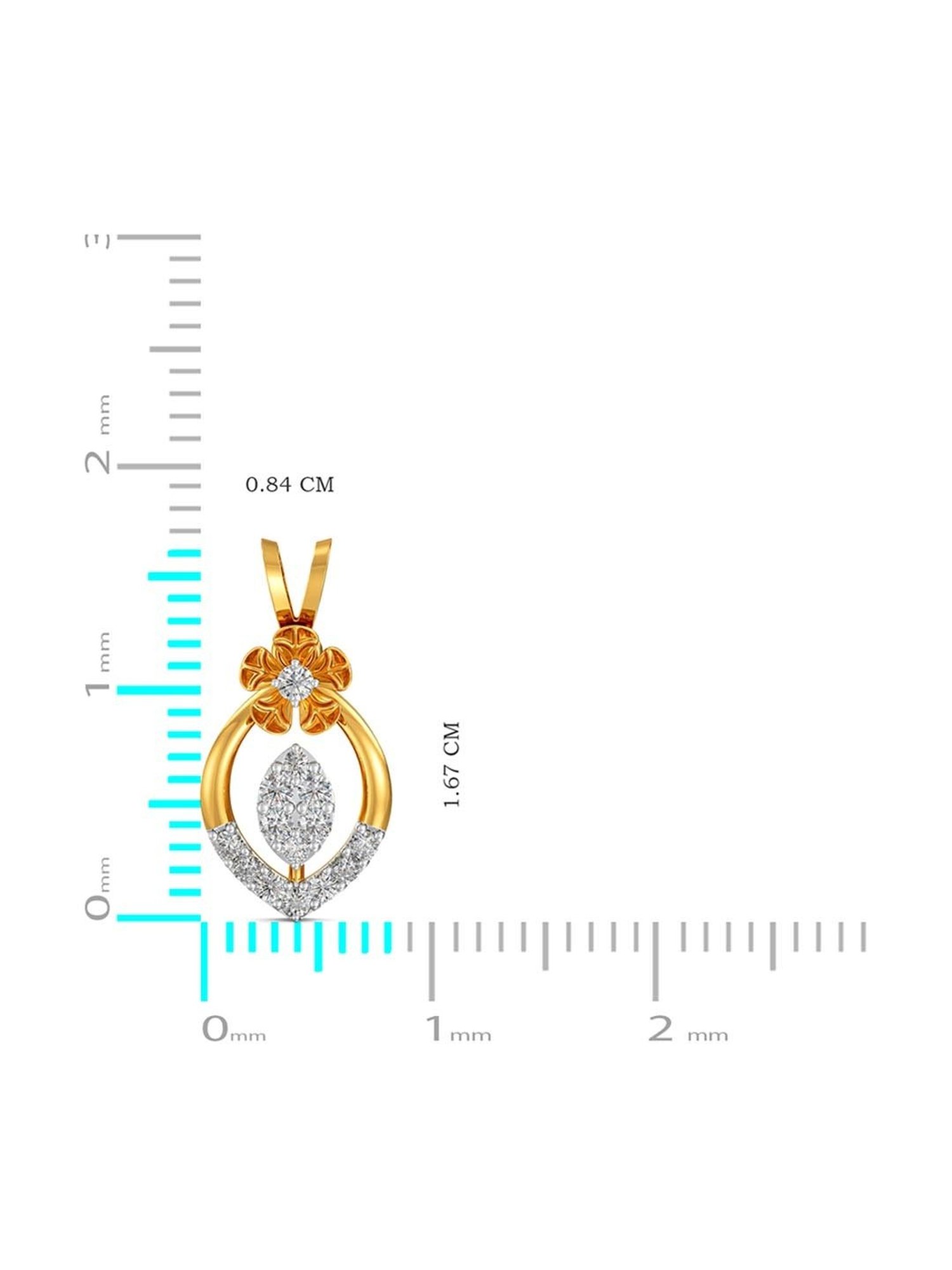 Joyalukkas 18k Gold & Diamond Pendant with Chain