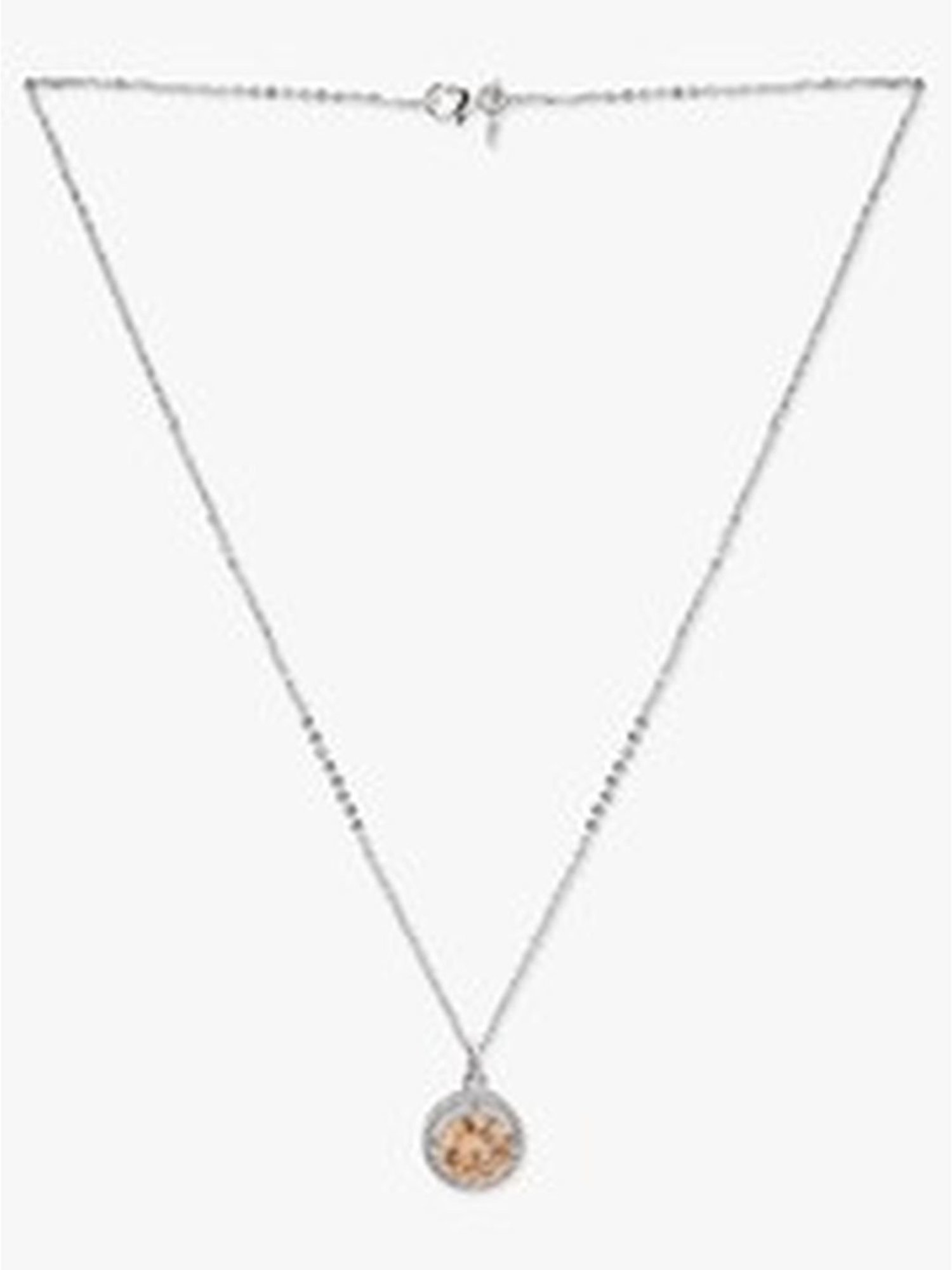 March by FableStreet 92.5 Sterling Silver Circular Zircon Pendant for Women