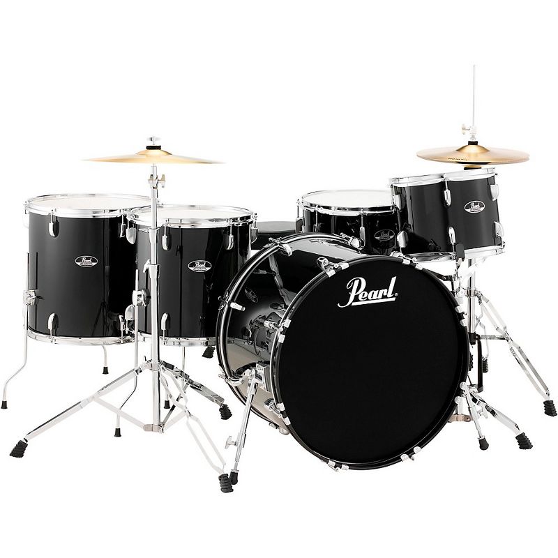 Pearl Roadshow 5-Piece Rock Drum Kit - Cymbals Not Included Jet Black