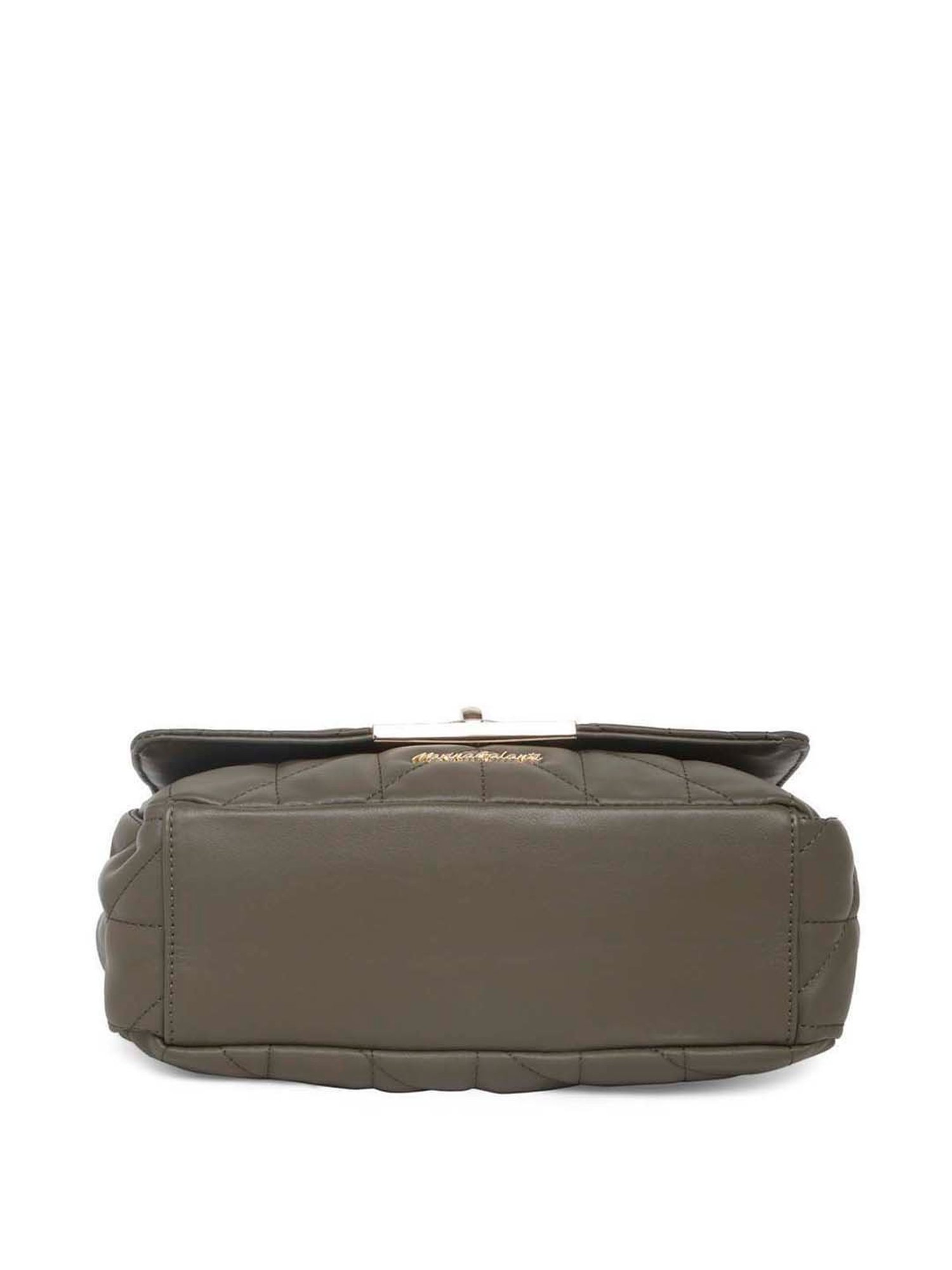 Marina Galanti Olive Quilted Medium Satchel Handbag