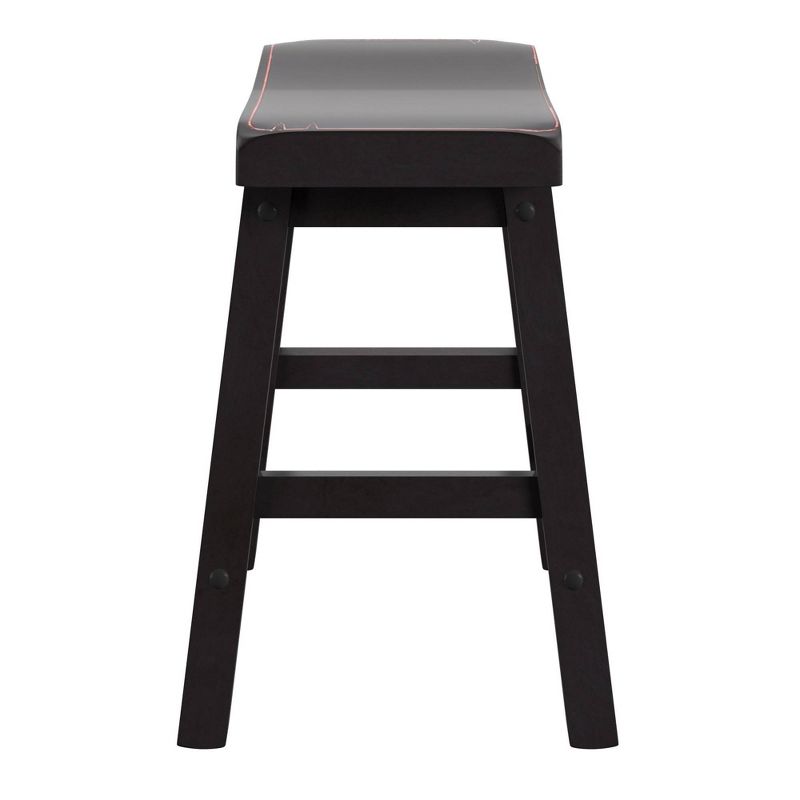 Set of 2 18" Scoop Counter Stools Black - Inspire Q