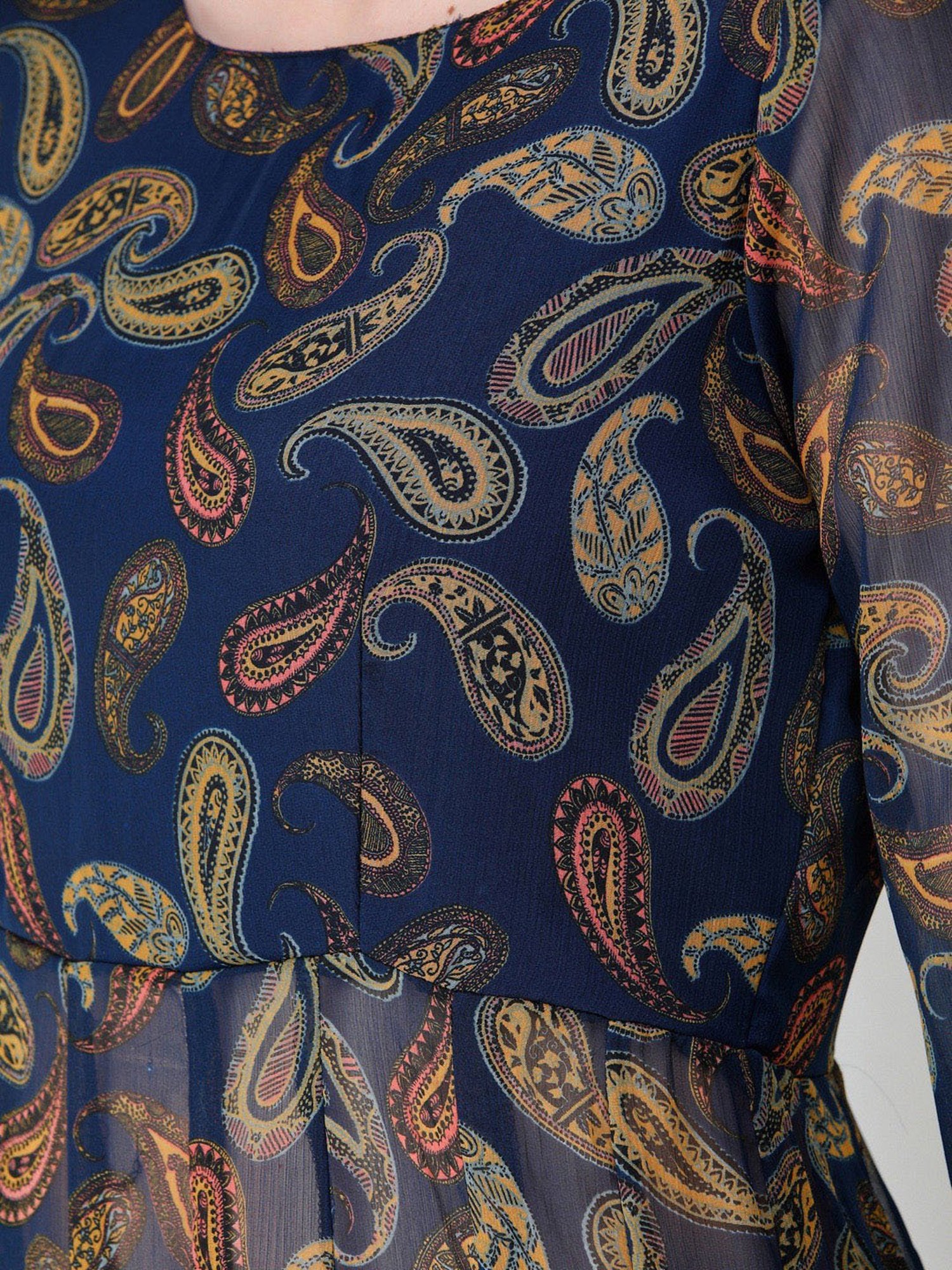 Scorpius Navy Printed Long Top