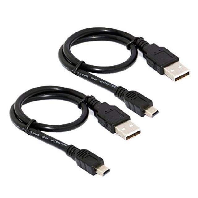 2 pack 1  1.5 feet usb 2.0 a to mini 5 pin b cable for external hdds/camera/card readers
