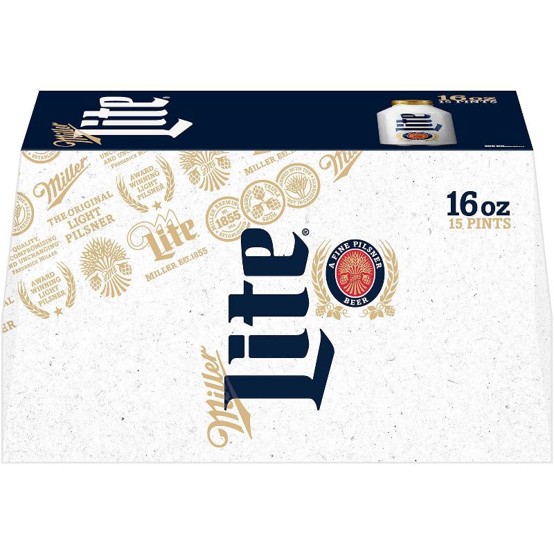 Miller Lite Beer - 15pk/16 fl oz Aluminum Pints