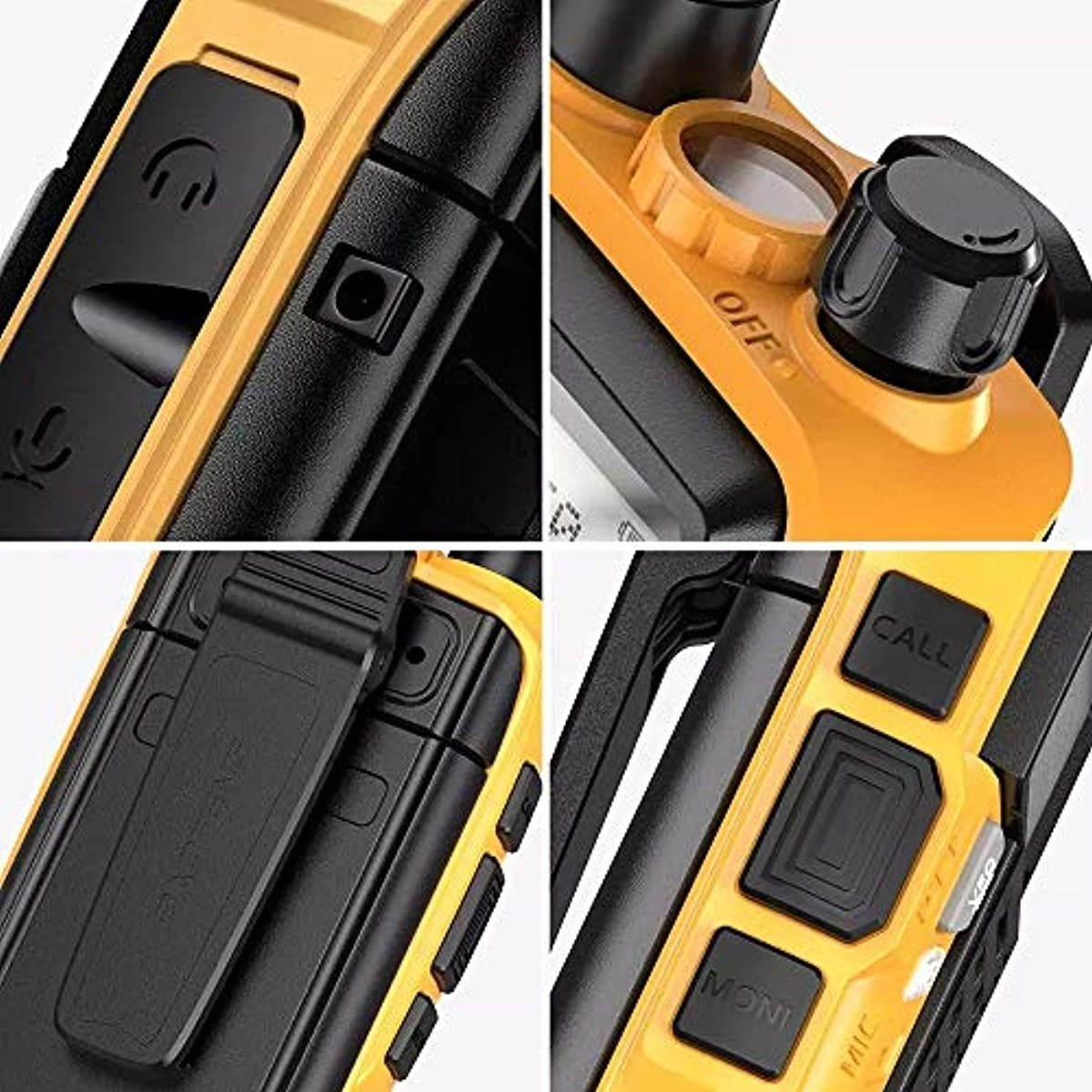 Baofeng S9PLUS Tri-Band Radio with 2200mAh Large Battery,Includes Antenna, 220 Antenna, Earpiece, and More Amateur (Ham) Two-Way Radio (Yellow)