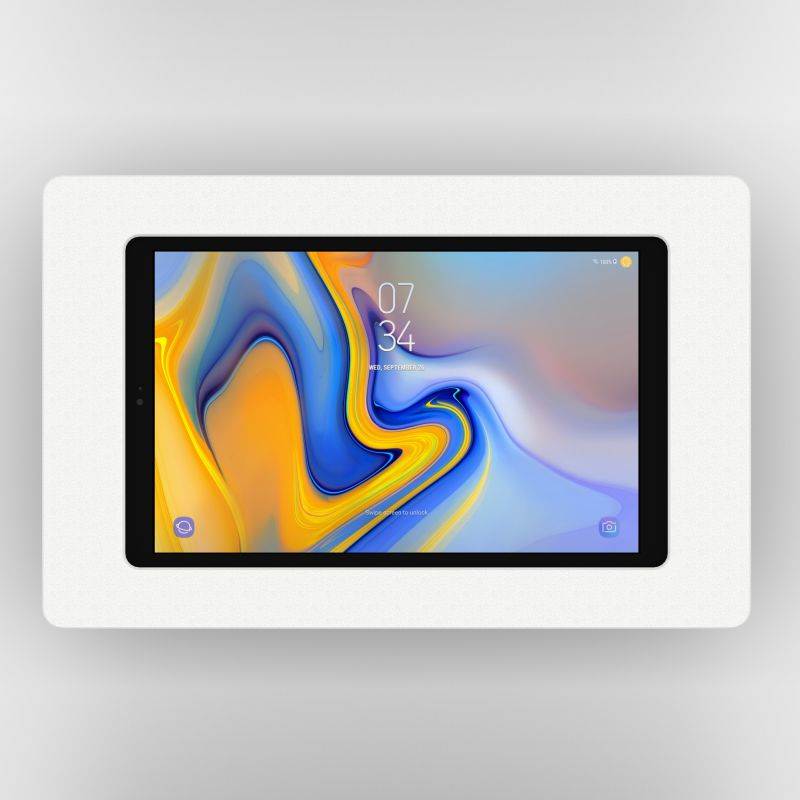 VidaMount White Enclosure and Tilting VESA Slim Wall Mount [Bundle] compatible with Samsung Galaxy Tab A 10.5