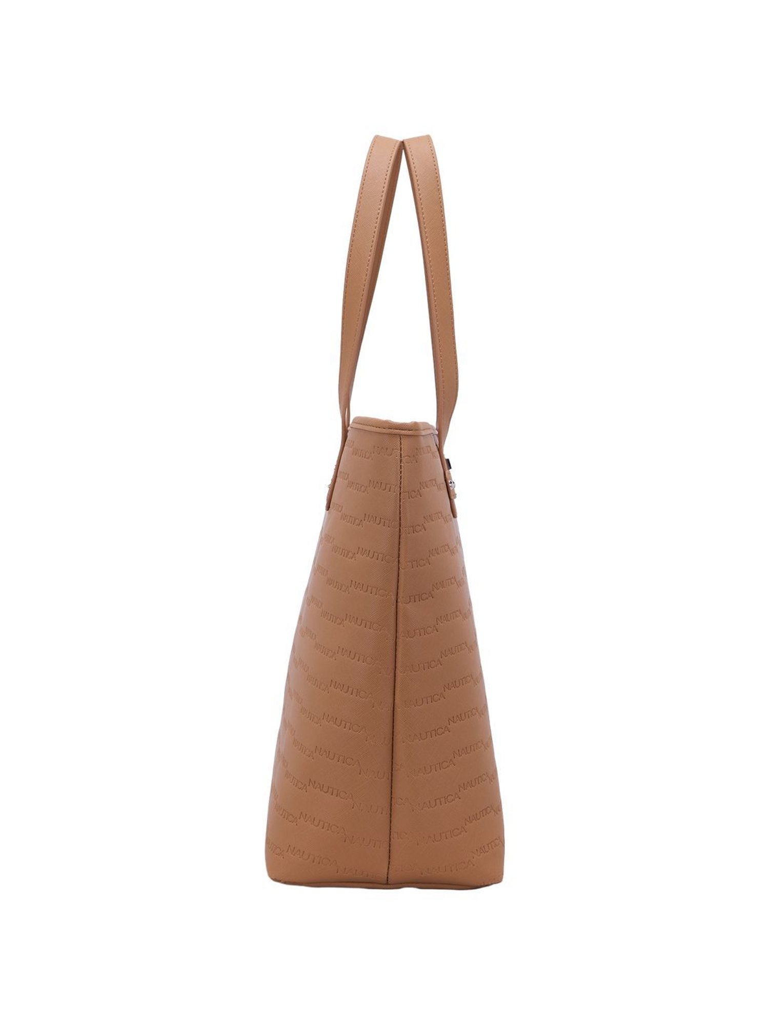 Nautica Taupe Solid Medium Tote Handbag