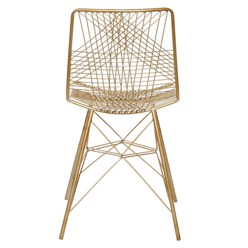 Contemporary Metal Dining Chair Gold - Venus Williams Collection
