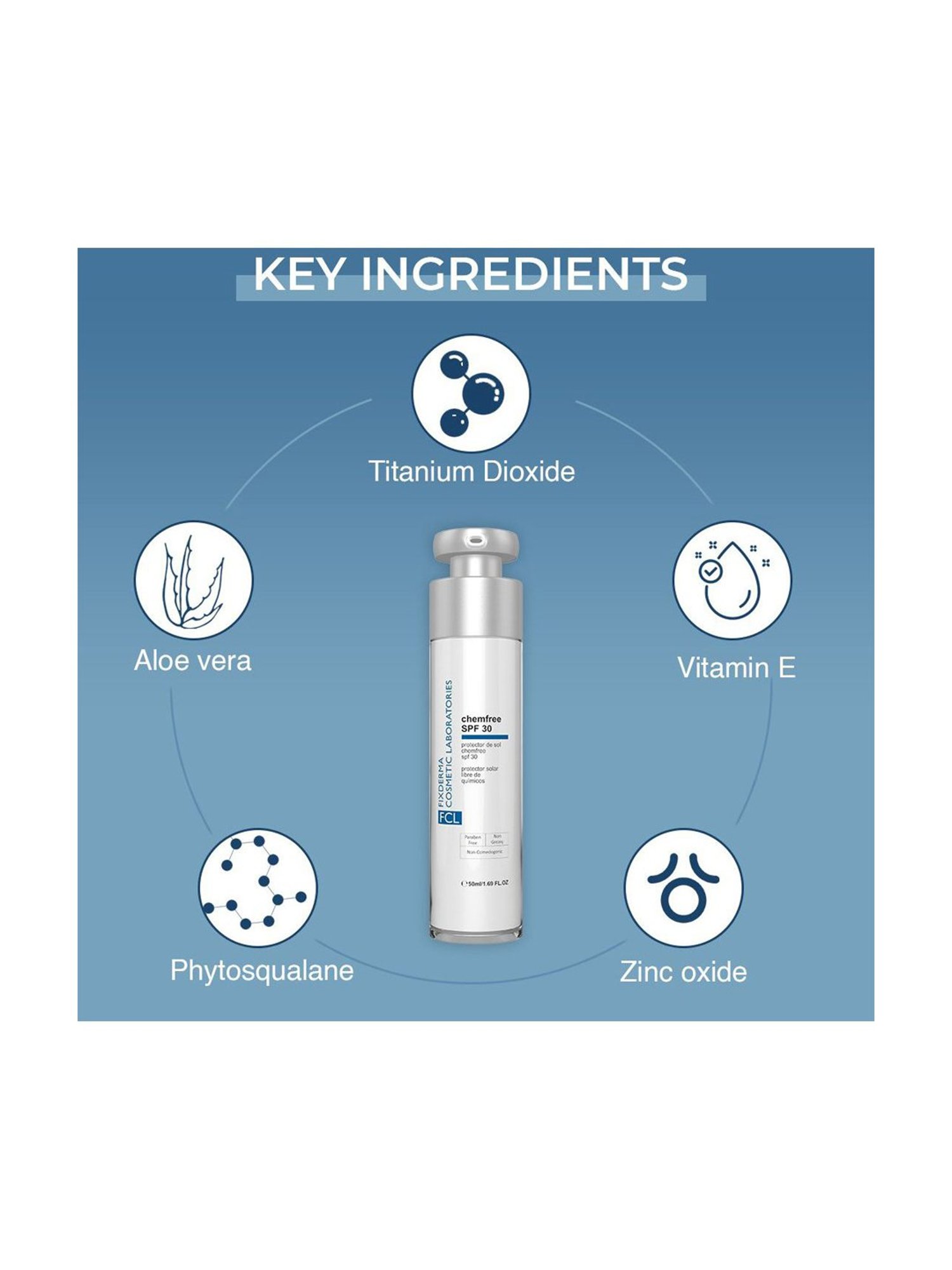 Fcl Chemfree Spf 30 Sunscreen For Oily Skin, Physical Sunscreen, Non Greasy, Water Resistant - 50 ml