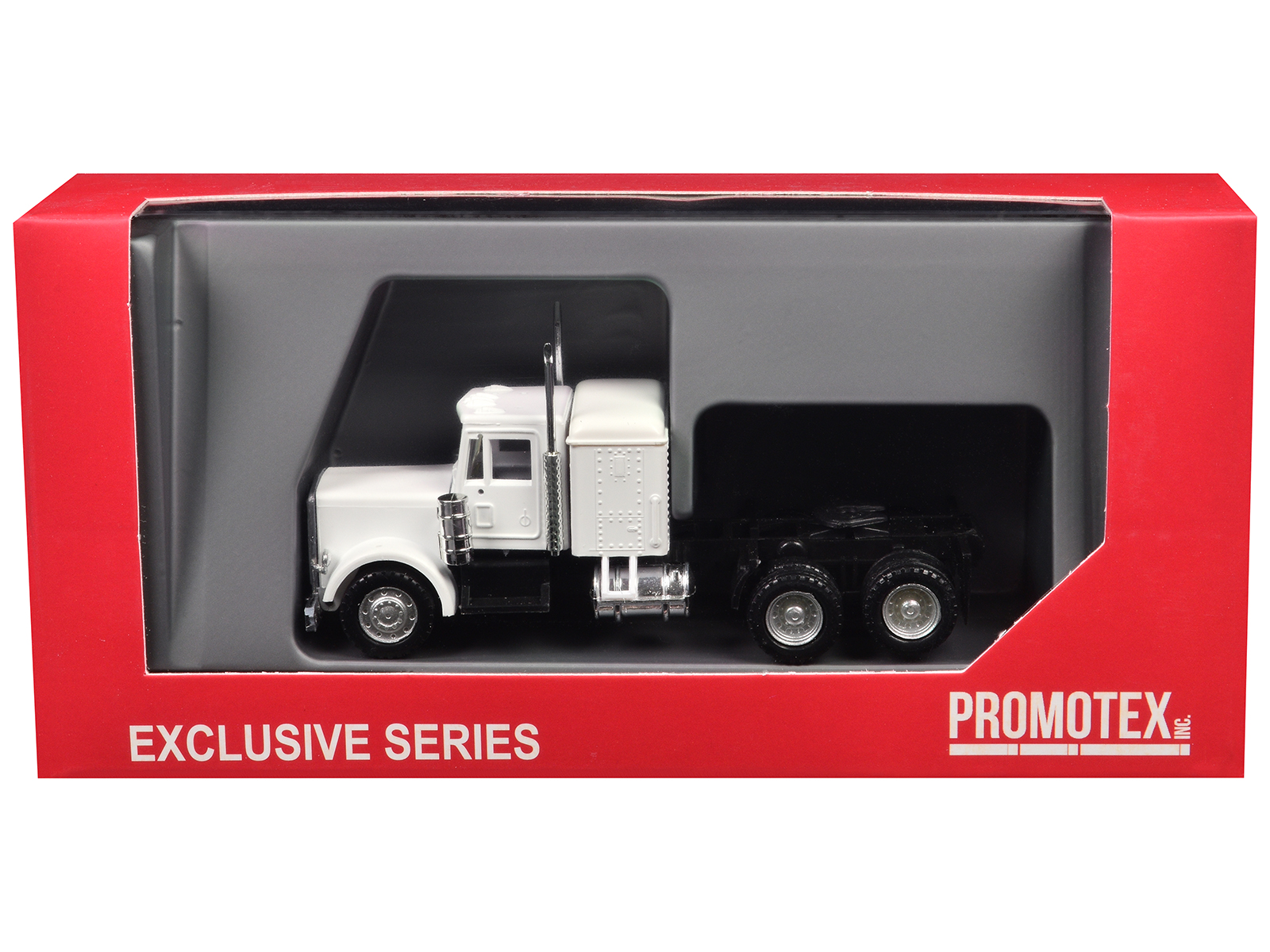 Peterbilt Sleeper Cab White 1/87 (HO) Plastic Model Car by Promotex