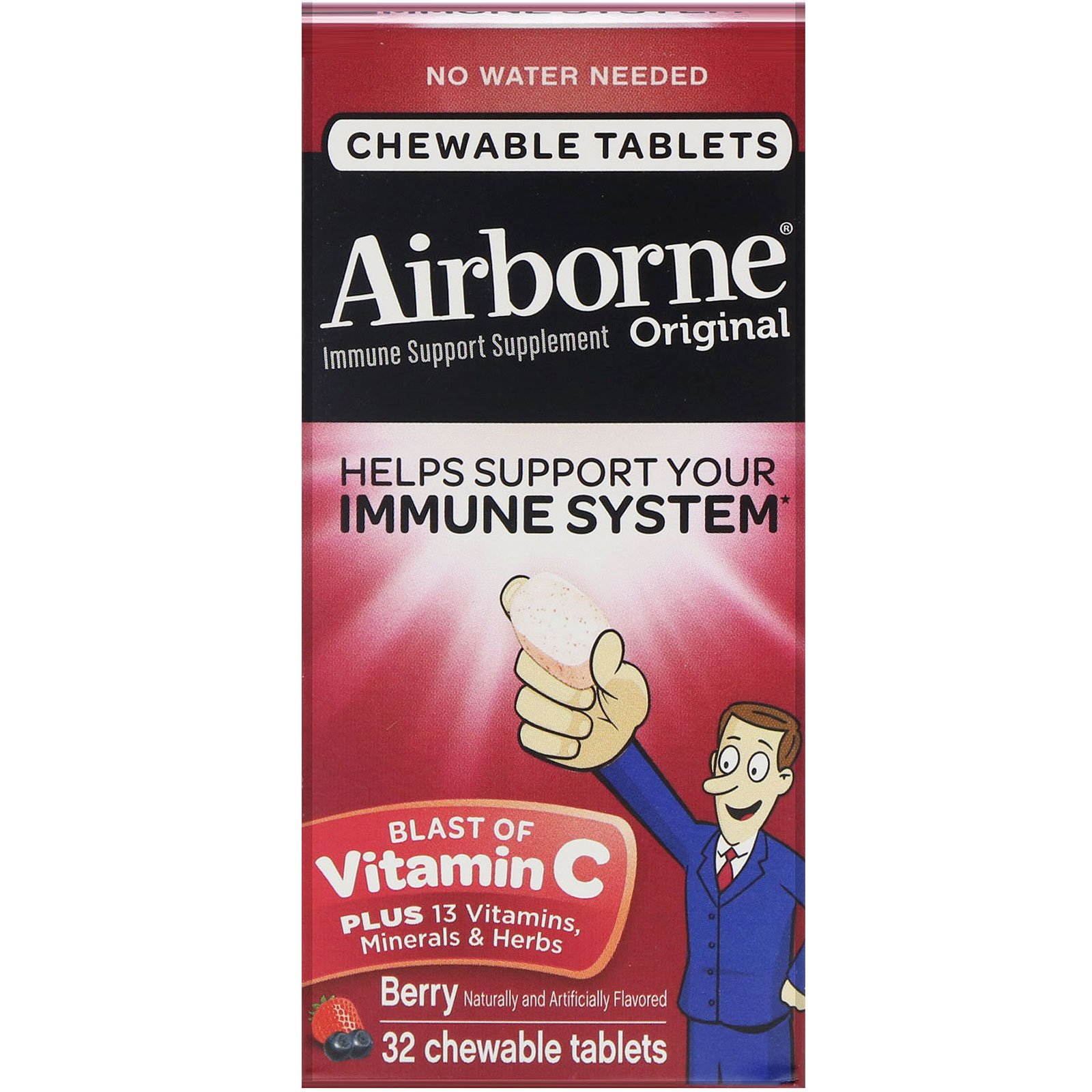 Airborne 20221 -  Immune Support Chewable Tablet, Berry
