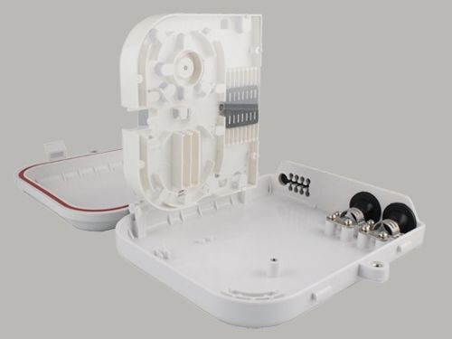 Outdoor FTTH Fiber Termination Box 8 Ports UV Resistant Wall Mount High Impact Plastic SC Foot Print