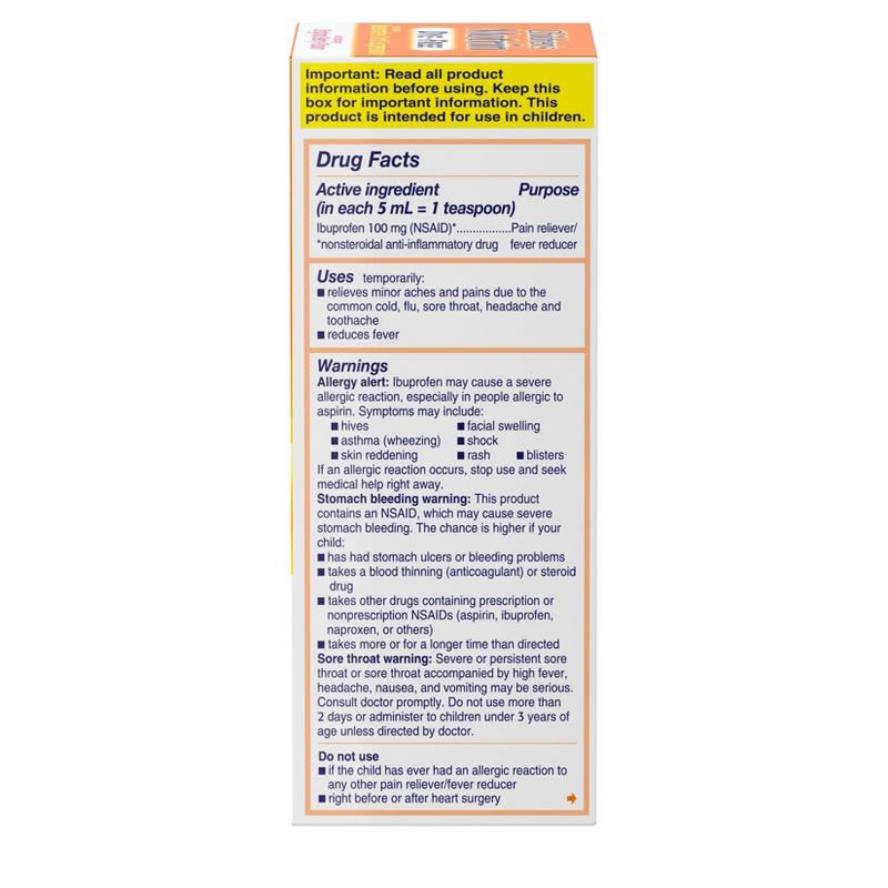 Children's Motrin (NSAID) Oral Suspension Dye-Free Pain Reliever - Berry - 4 fl oz